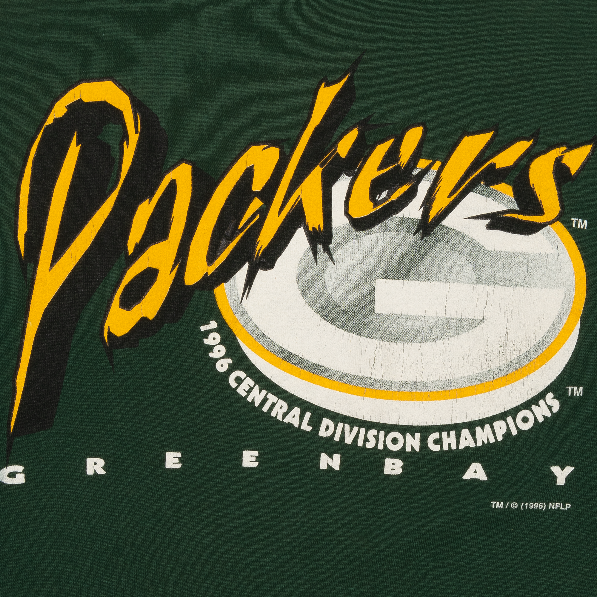 Green Bay Packers "Central Division Champs" 1996 NFL Crewneck Green-PLUS
