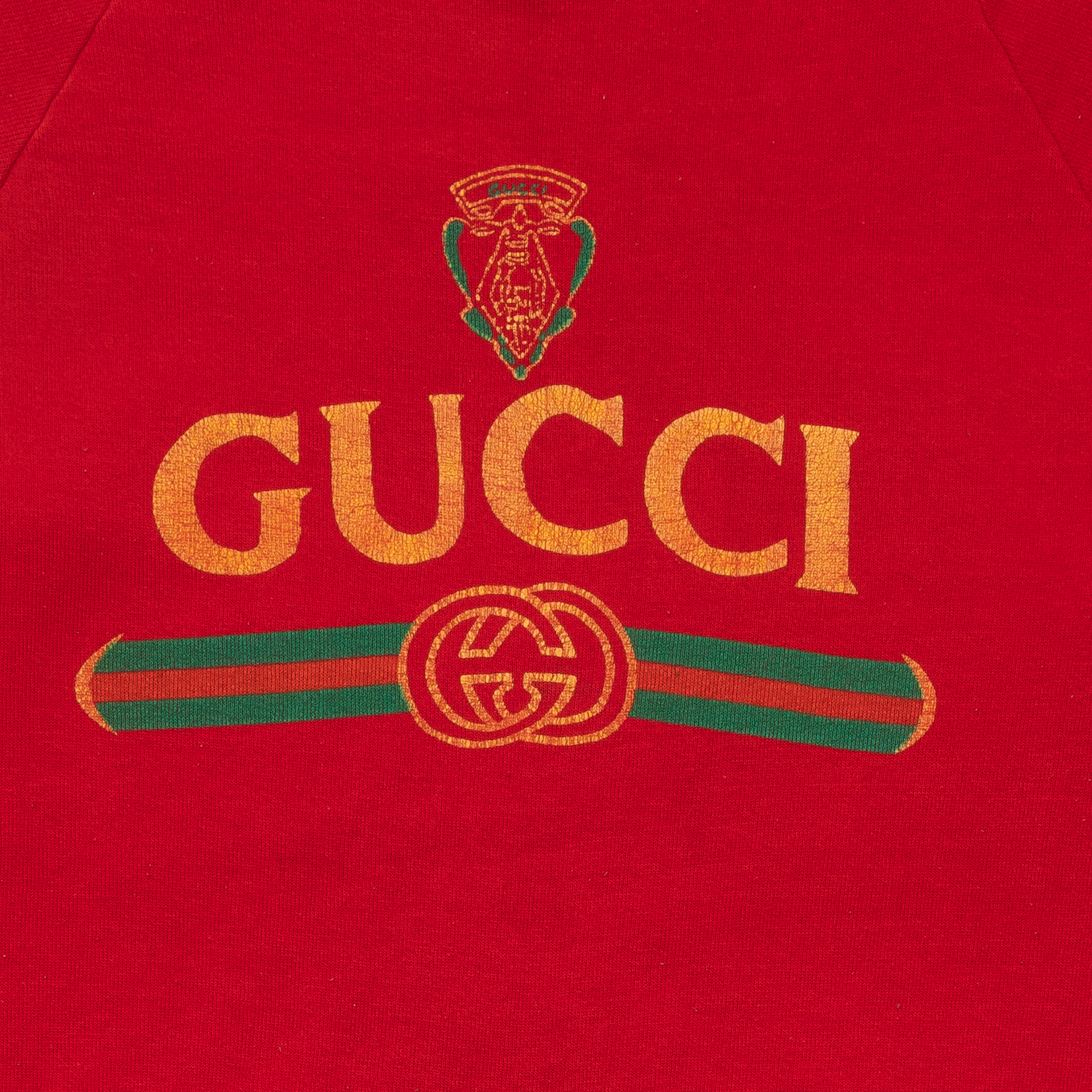 Gucci Bootleg Jerzees 90s Raglan Crewneck Red-PLUS