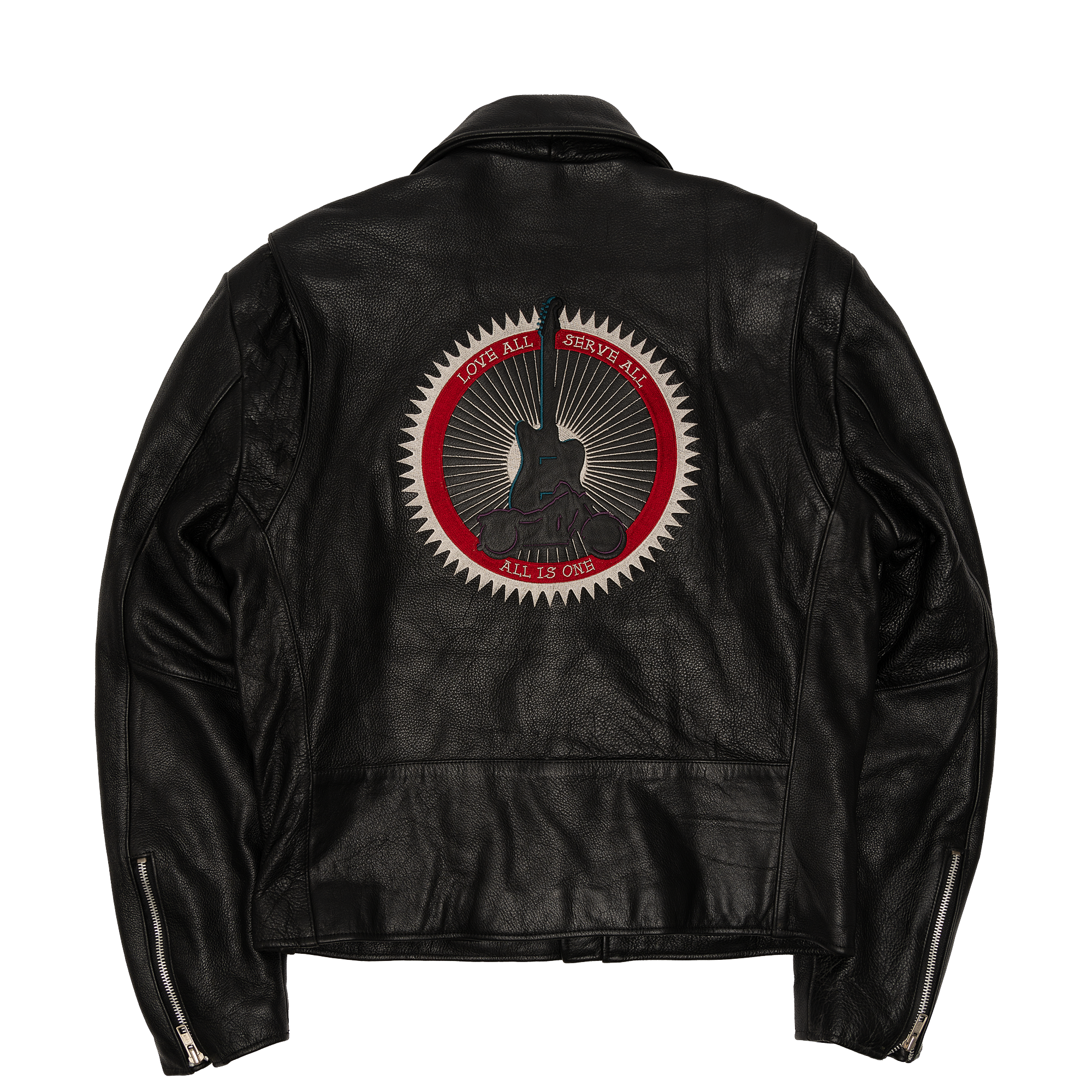 Hard Rock Cafe Skydome Toronto Biker Souvenir Leather Jacket Black-PLUS