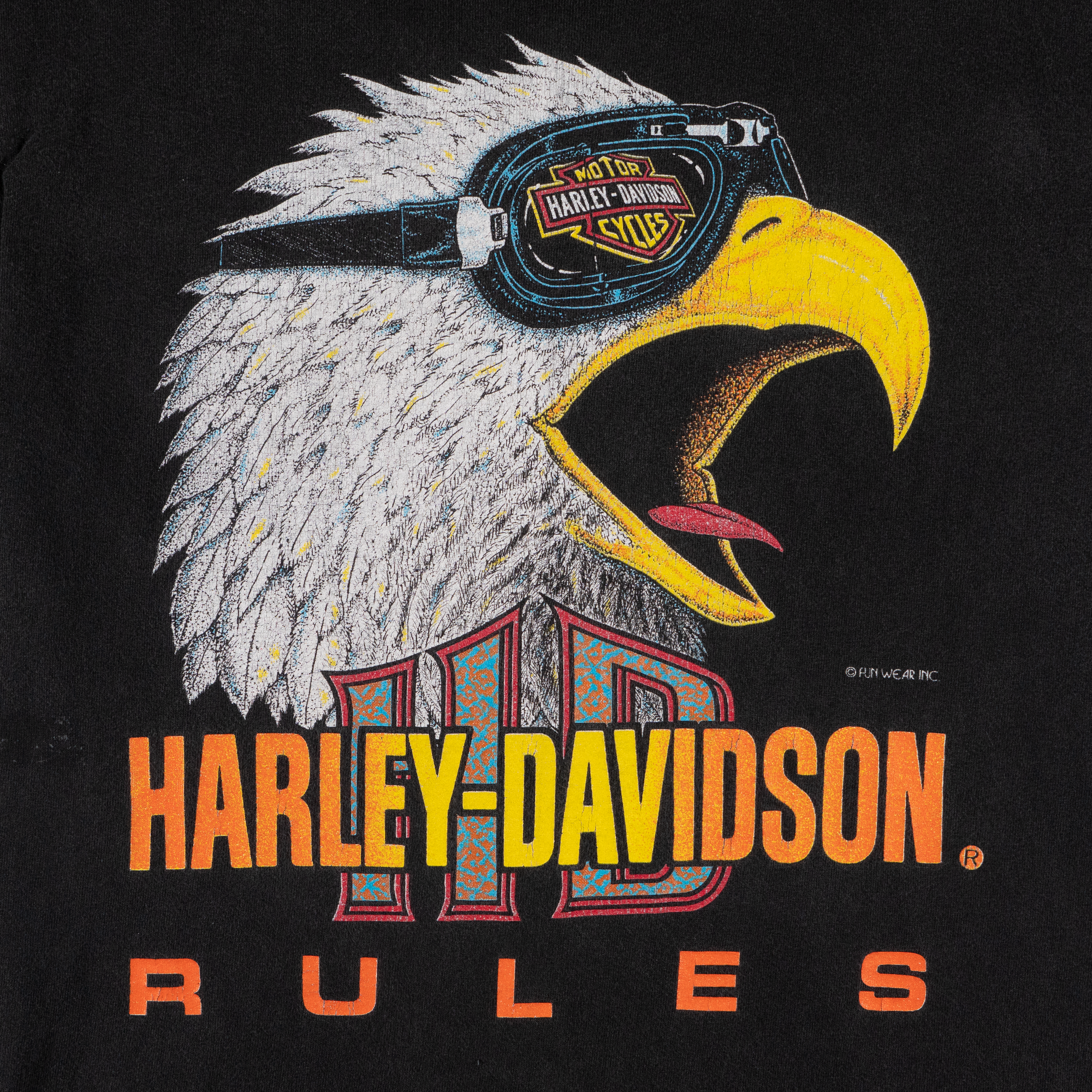 Harley Davidson Rules Eagle Tee Black-PLUS