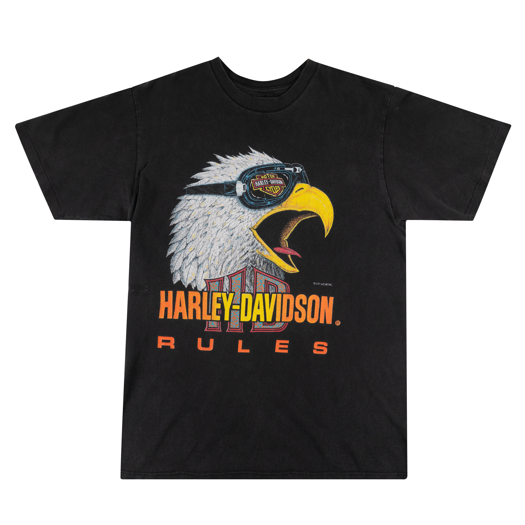 Harley Davidson Rules Eagle Tee Black-PLUS