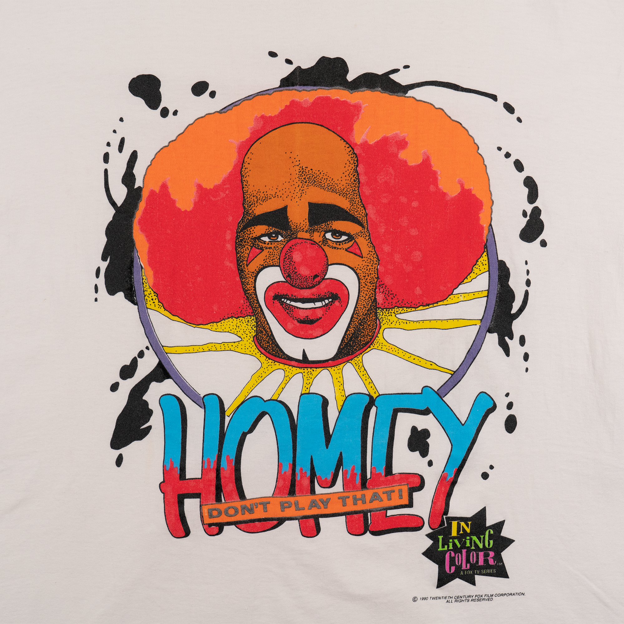 Homey Don't Play That 1990 In Living Colour Tee White-PLUS