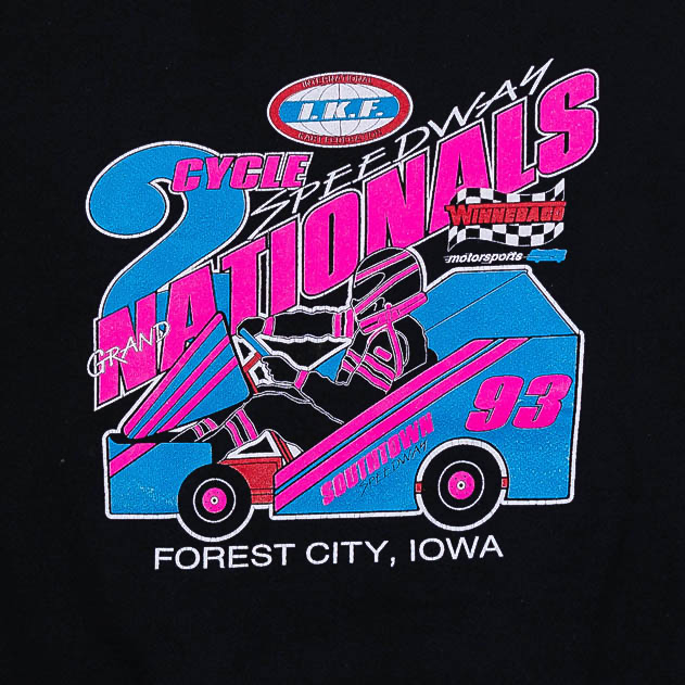 Cycle Speedway Grand Nationals Forest City Iowa Racing Crewneck Black-PLUS