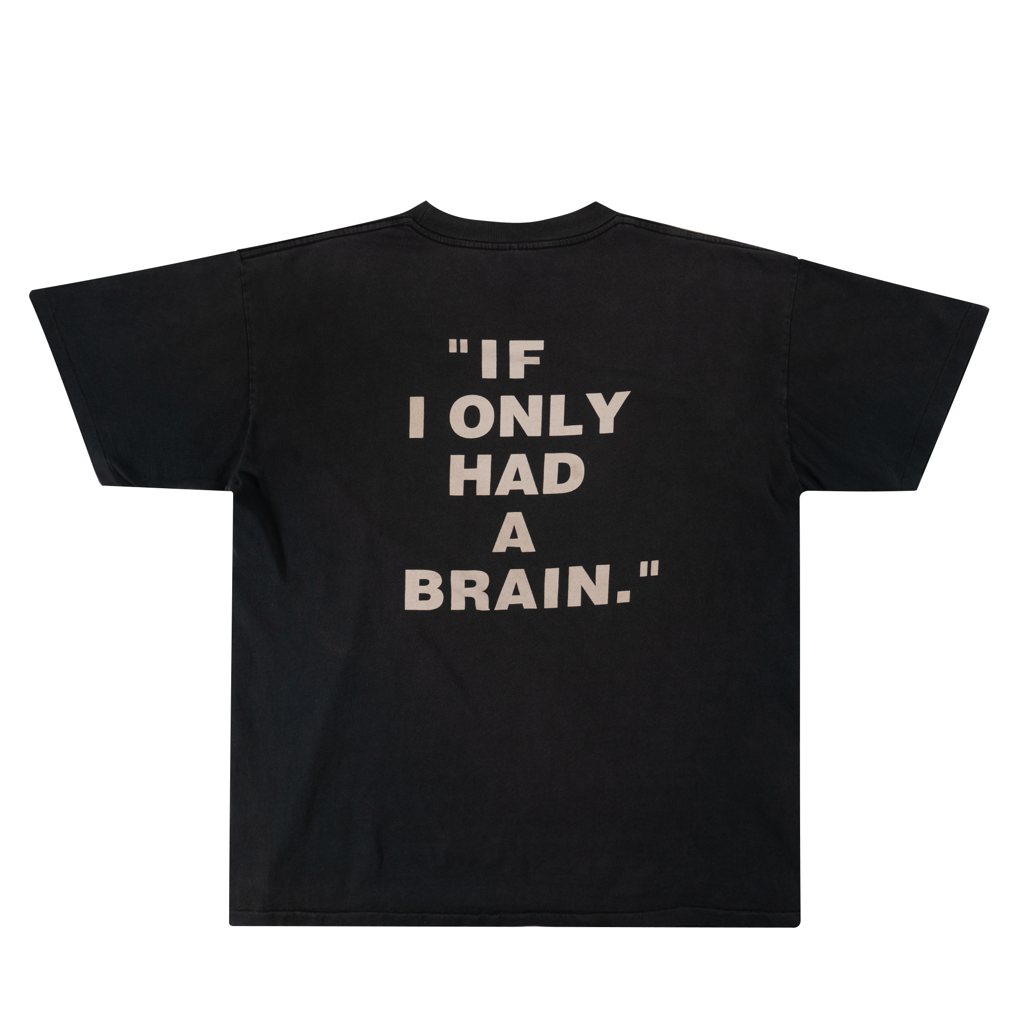 Wizard Of Oz "If I Only Had A Brain" Scarecrow Tee Black-PLUS