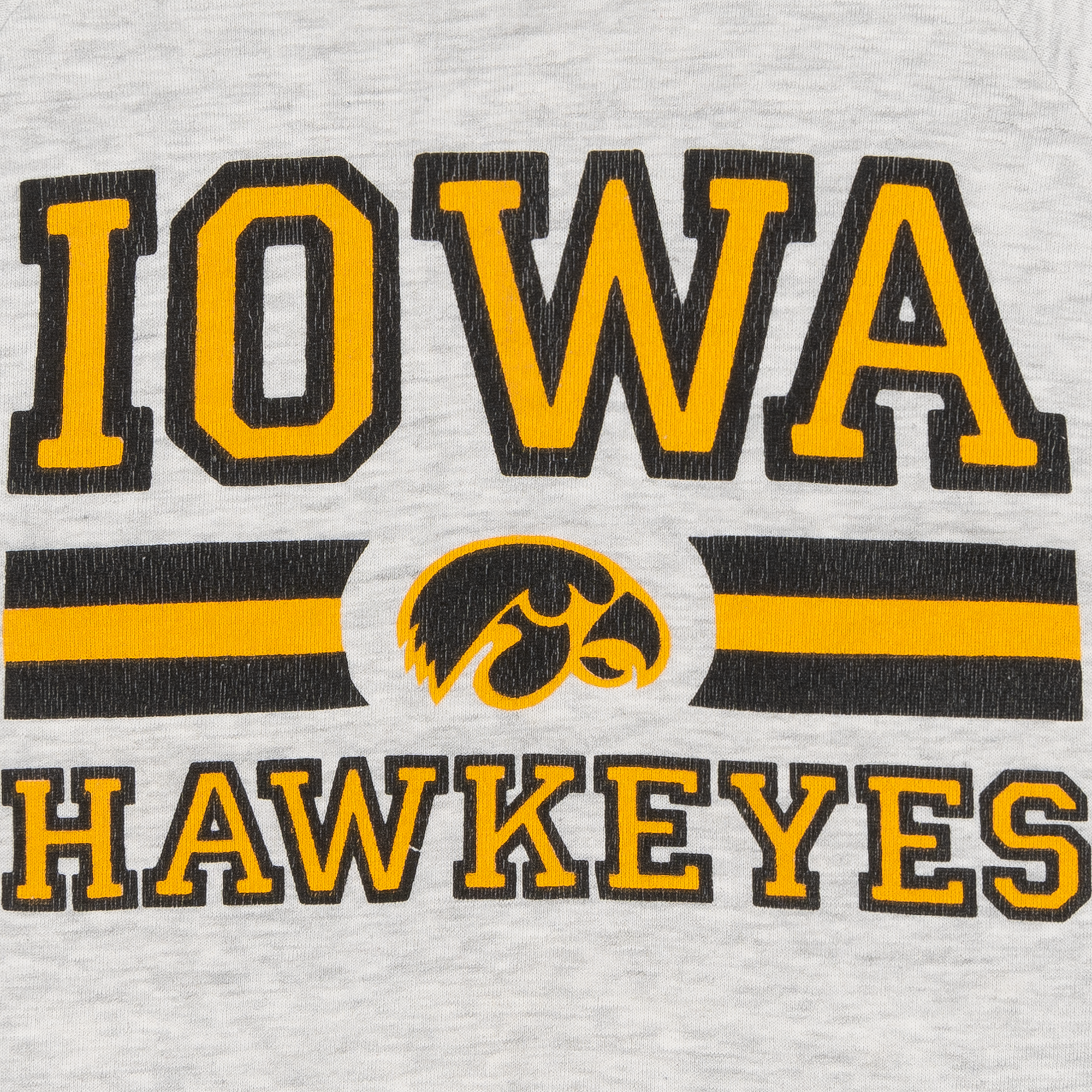 The University of Iowa Hawkeyes Raglan Crewneck Grey-PLUS