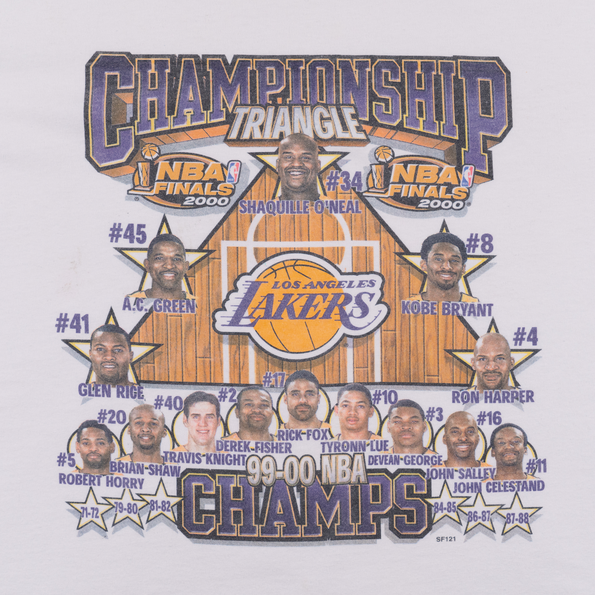 Los Angeles Lakers Championship Triangle Tee White-PLUS