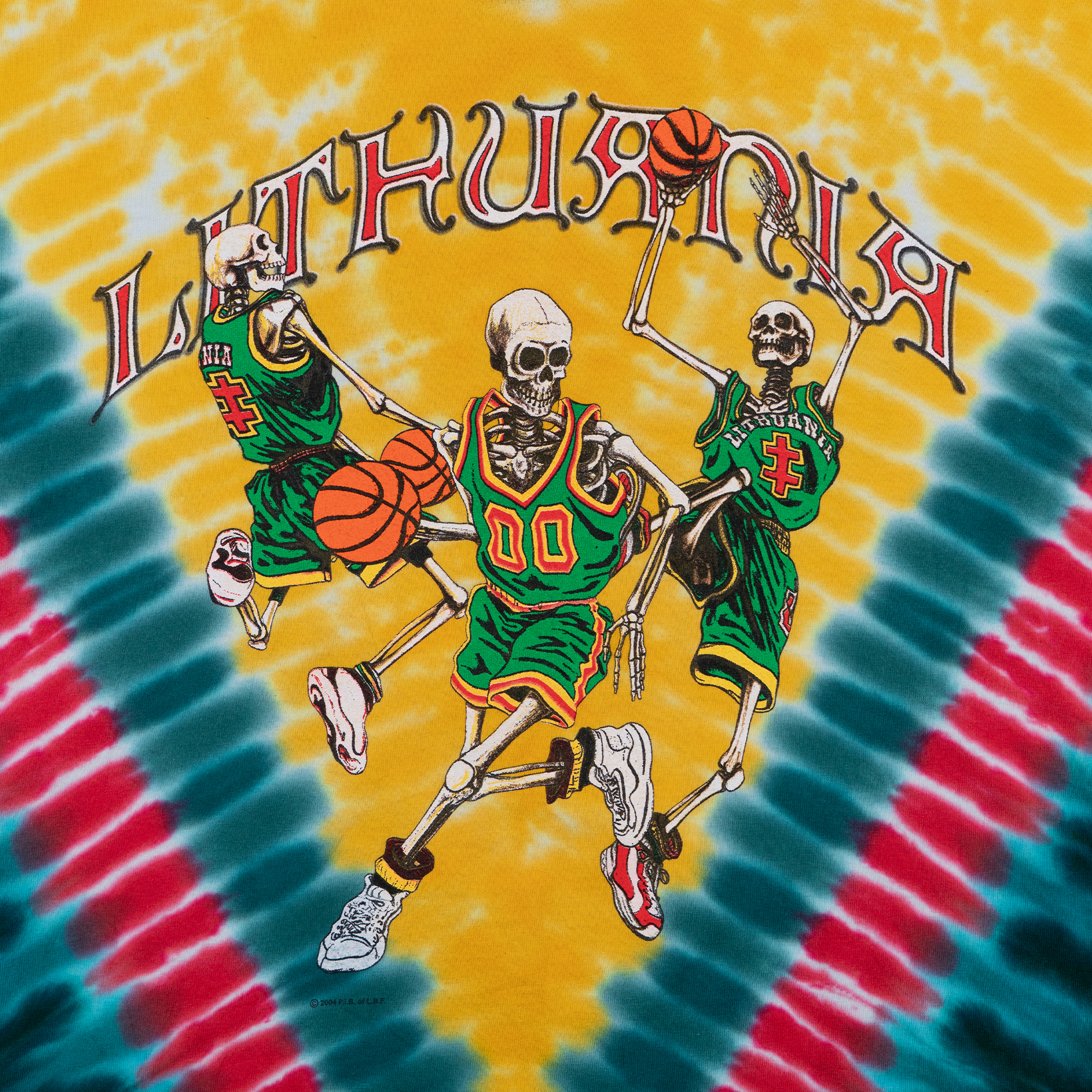 Lithuania Basketball Tee Tie Dye-PLUS