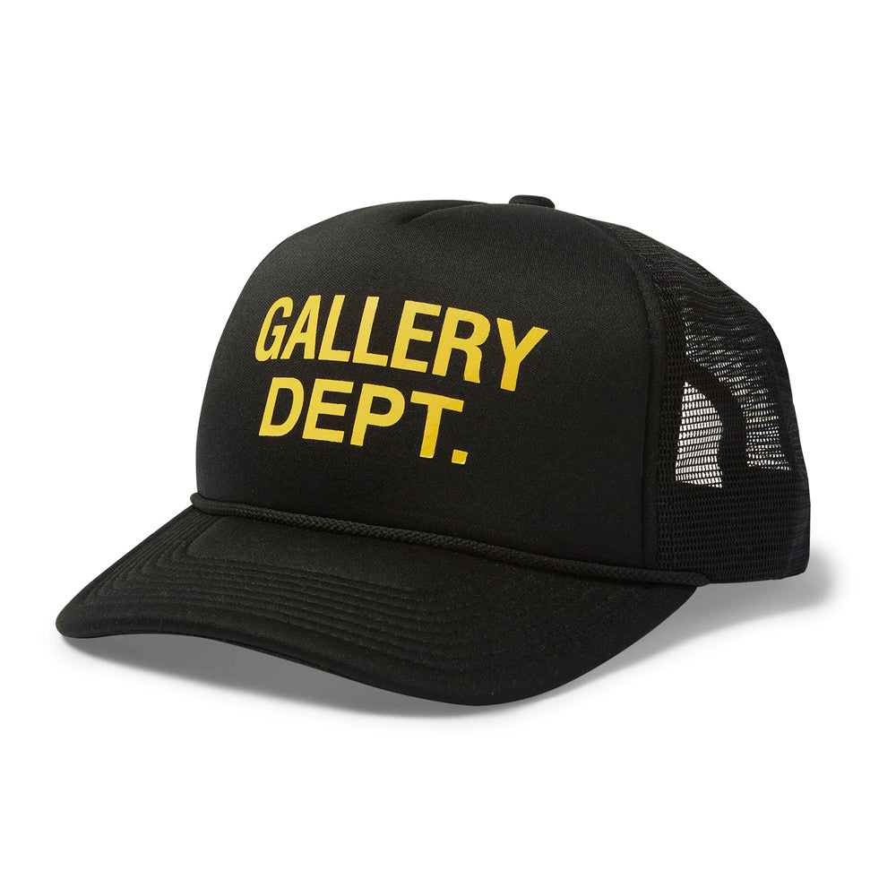 Gallery Dept. Yellow Logo Trucker Hat Black-PLUS