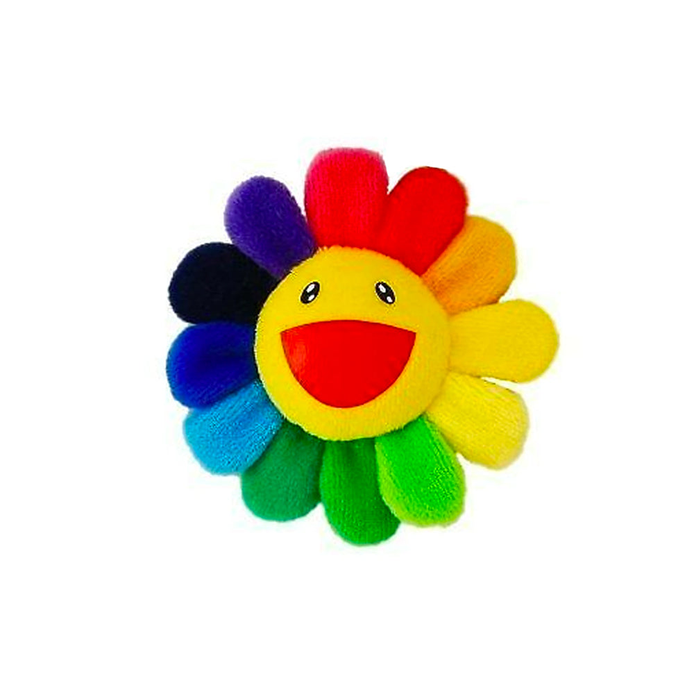 Takashi Murakami Flower Plush Pin Rainbow/Yellow (3.75")-PLUS