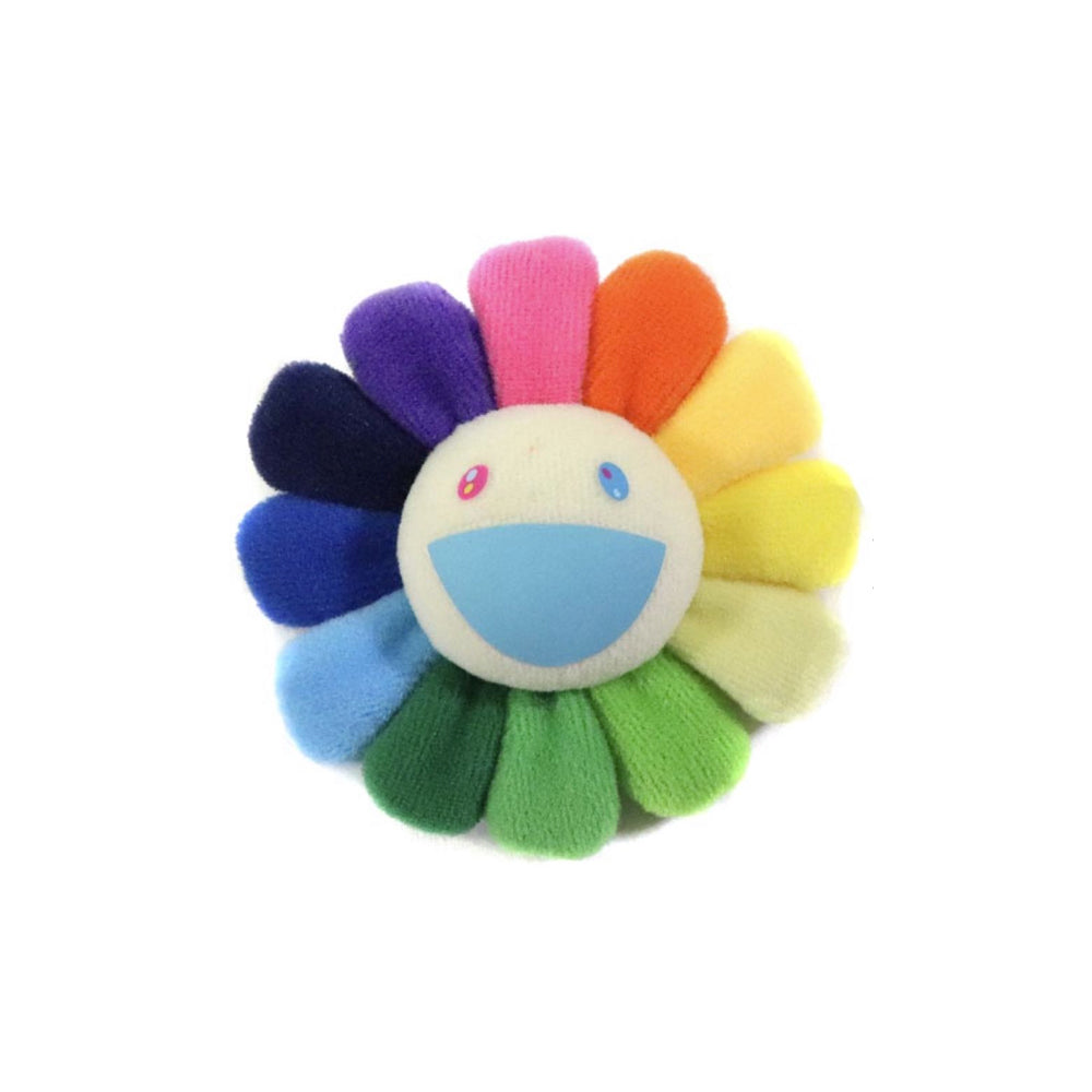 Takashi Murakami Flower Plush Pin Rainbow/White (3.75")-PLUS