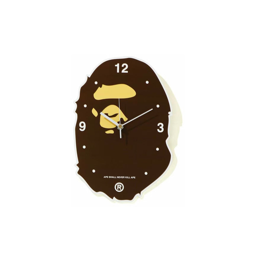 Bape Ape Head Wall Clock Brown-PLUS