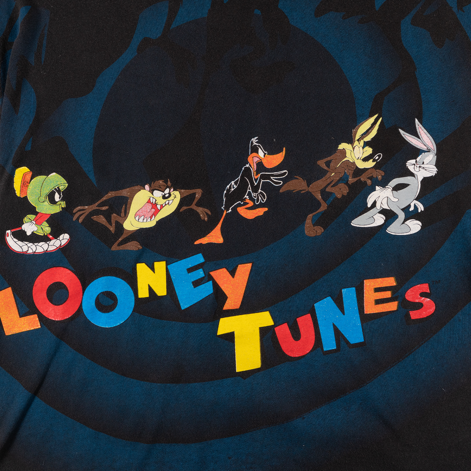 Looney Tunes All Over Print Tee Black-PLUS