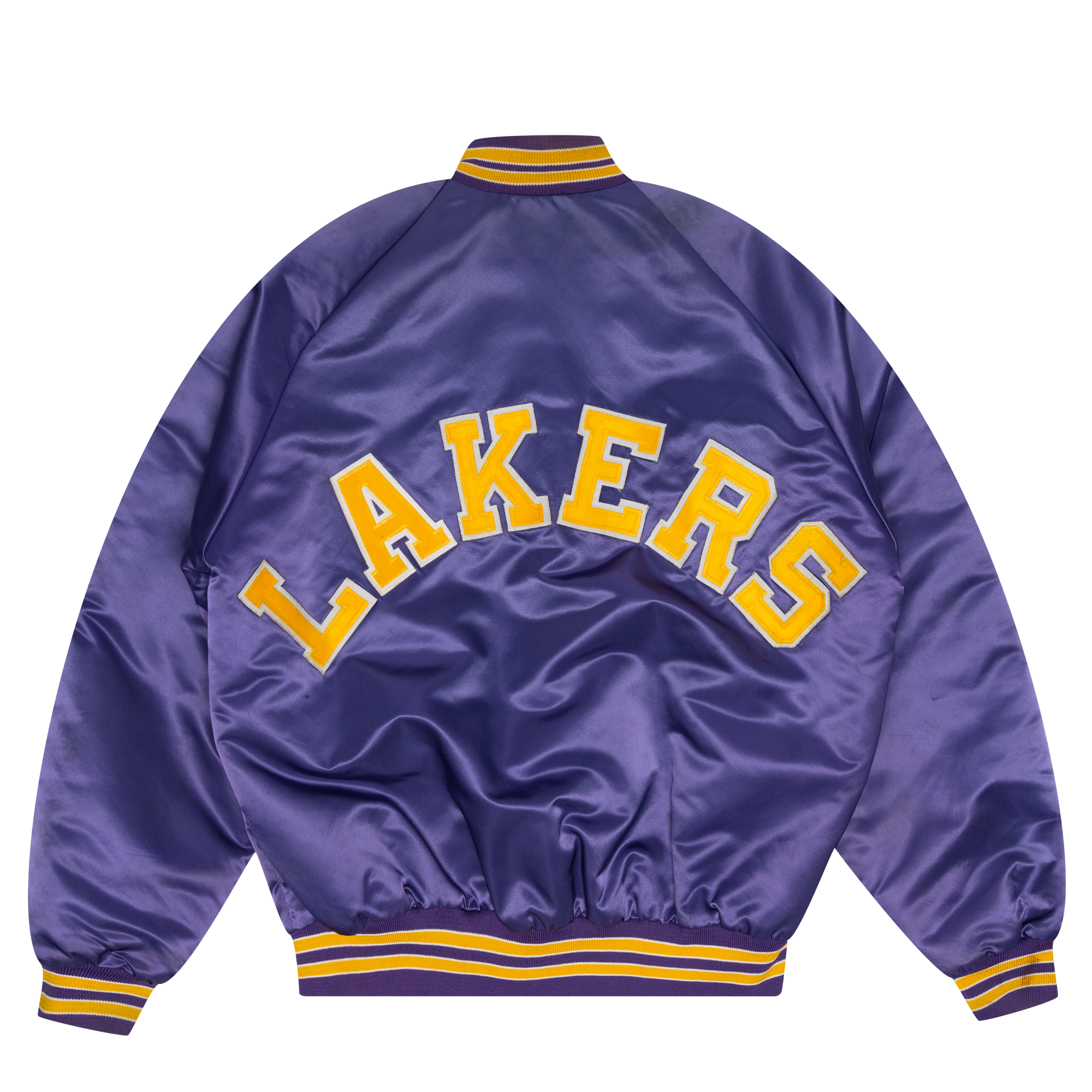 Los Angeles Lakers Embroidered NBA Varsity Jacket Purple-PLUS
