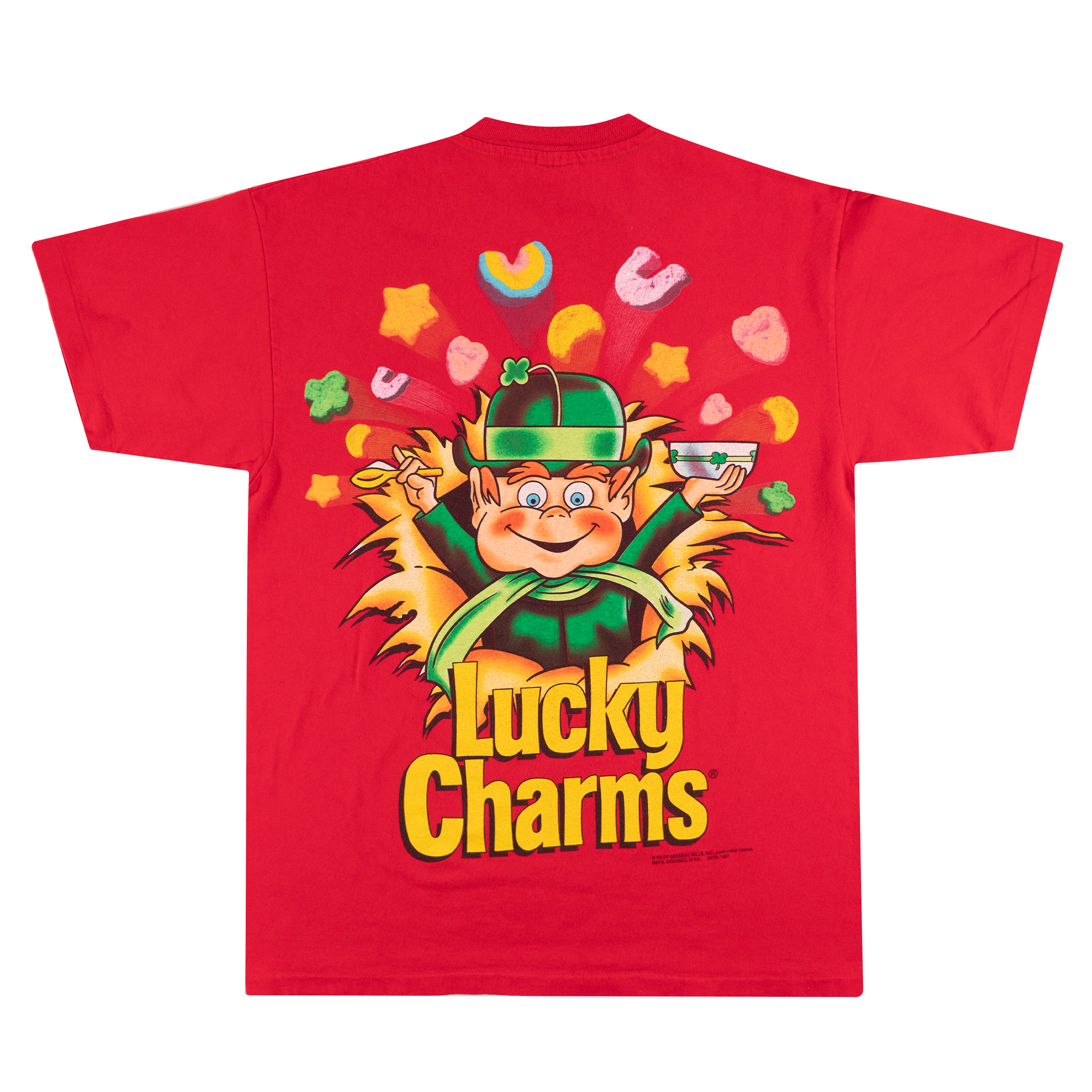 Lucky Charms Cereal 90's Tee Red-PLUS