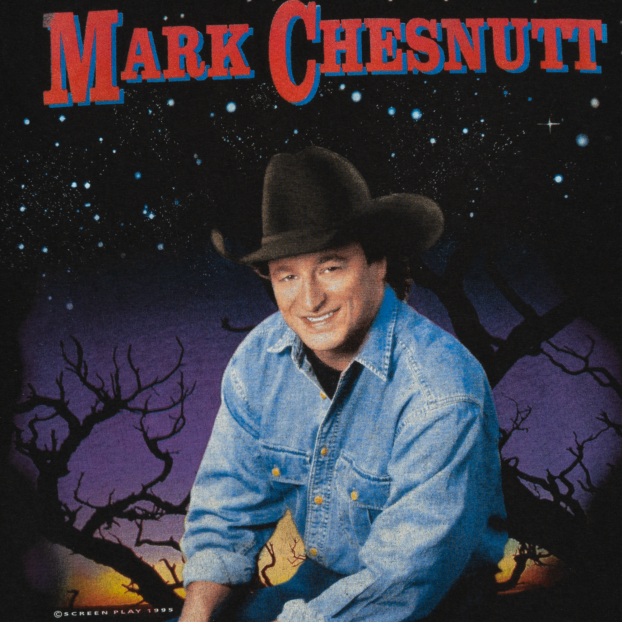 Mark Chesnutt Gonna Get A Life 1995 Tee Black-PLUS