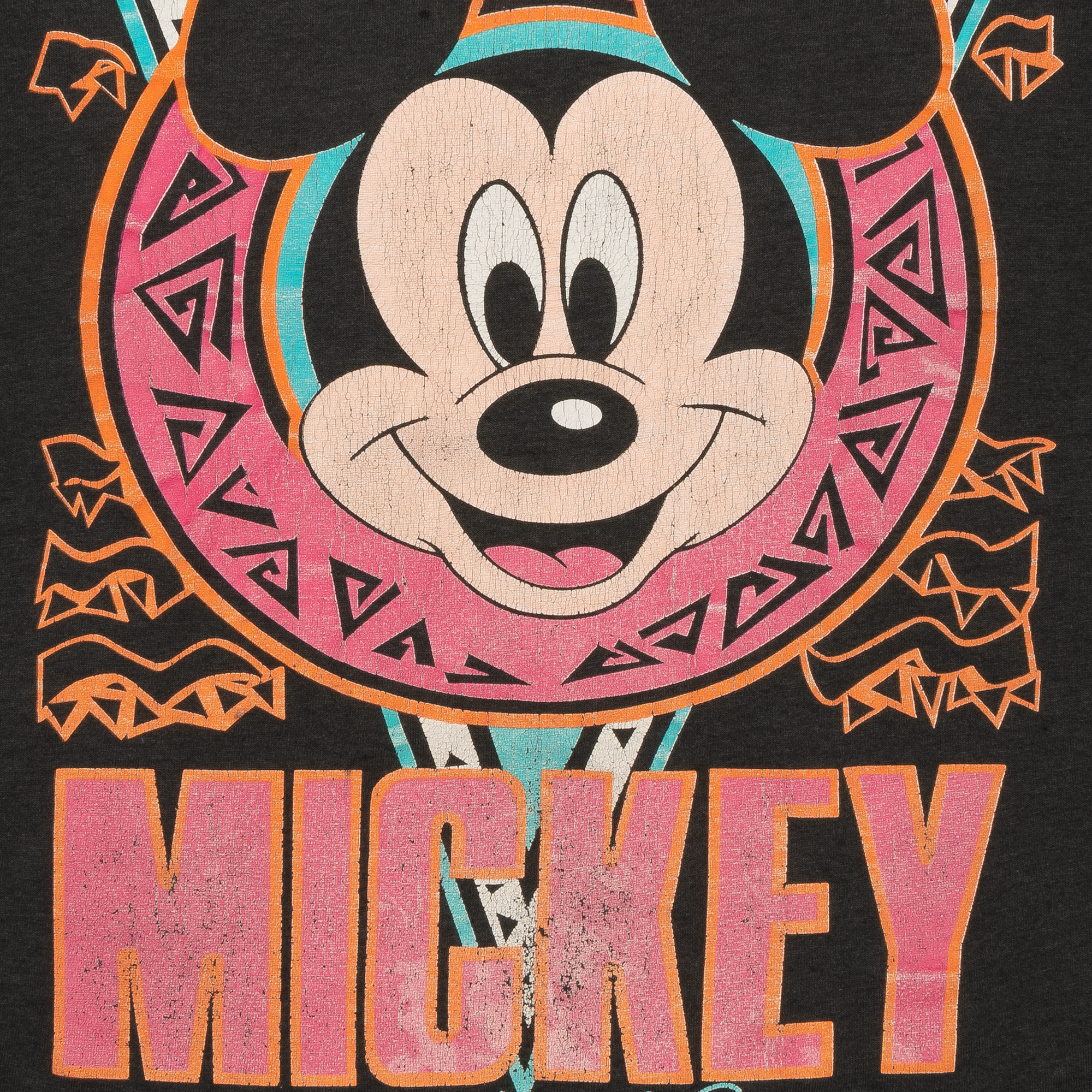 Mickey Mouse Disney Faded Tee Black-PLUS