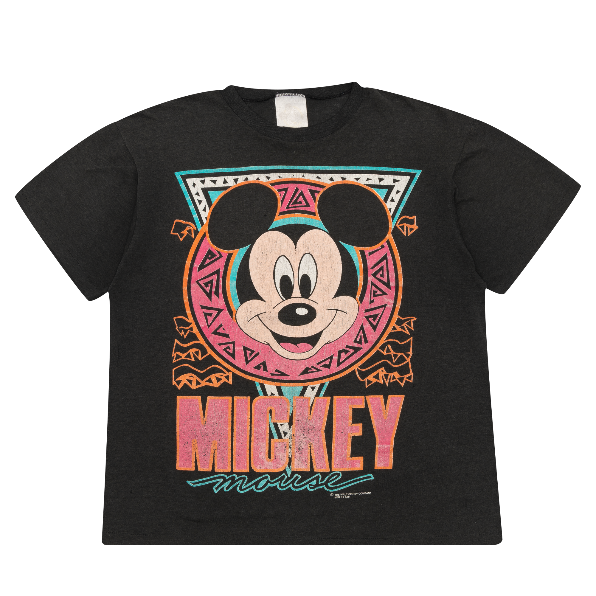 Mickey Mouse Disney Faded Tee Black-PLUS