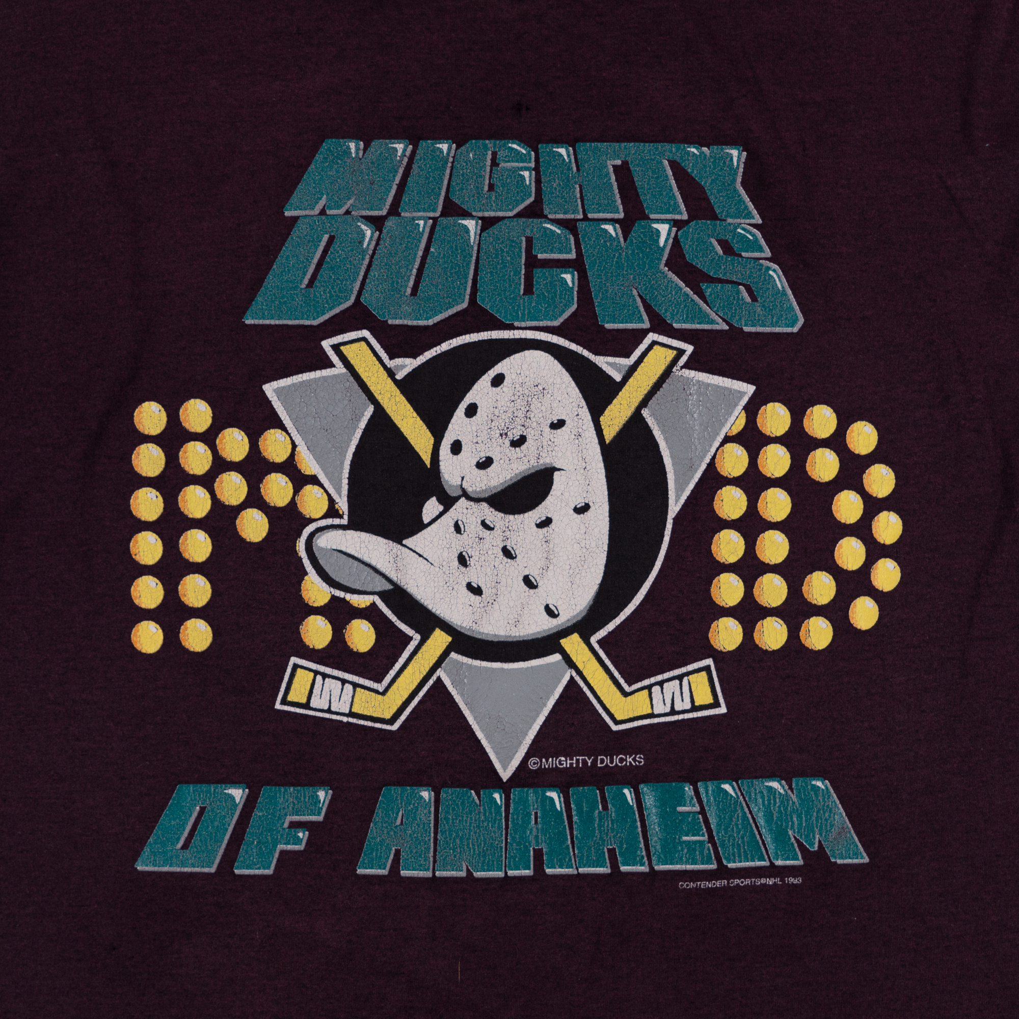 Mighty Ducks Of Anaheim 1993 Tee Purple-PLUS