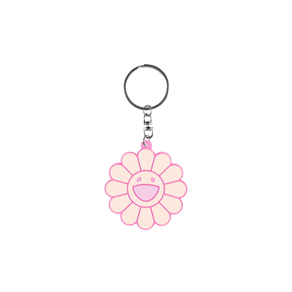Takashi Murakami Flower Rubber Keyring Clear/Pink/Cream-PLUS