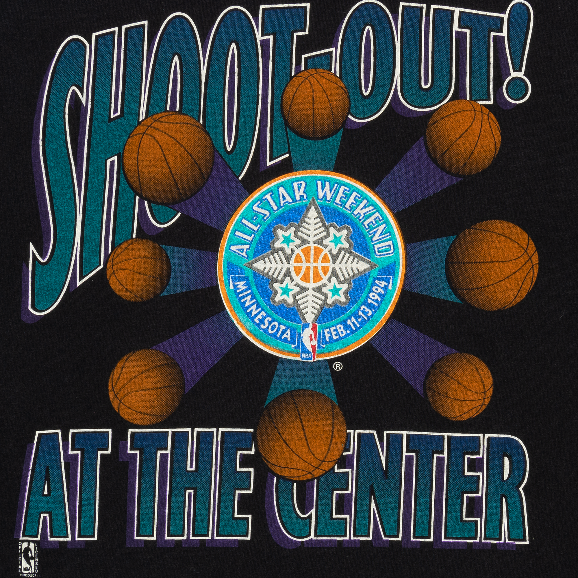 All Star Weekend Shoot-Out At The Centre 1994 NBA Tee Black-PLUS