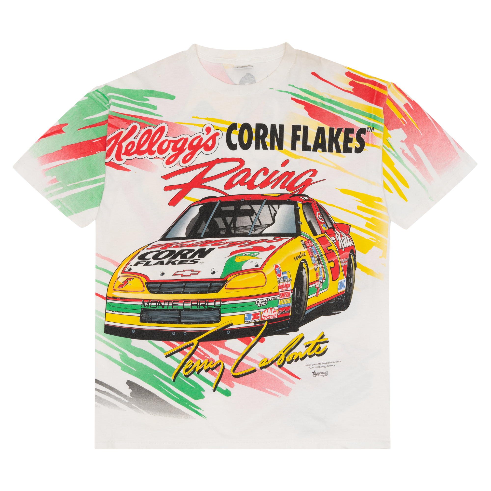 Kelloggs Corn Flakes Racing AOP Tee White-PLUS