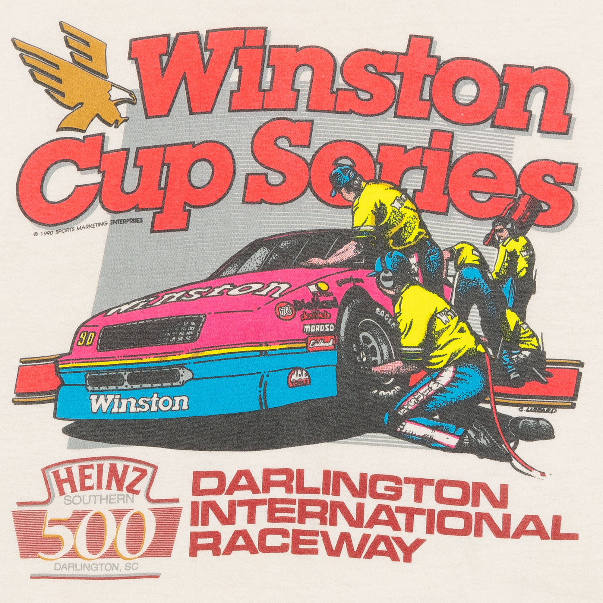 Winston Cup Series 1990 Darlington Tee White-PLUS