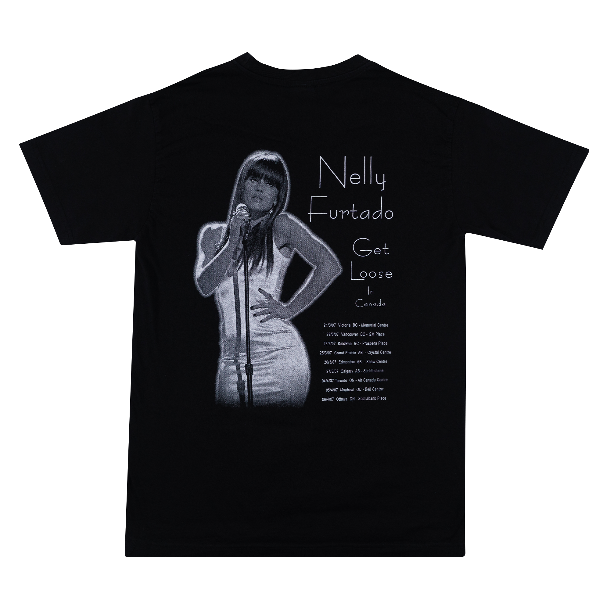 Nelly Furtado Live and Loose Tee Black-PLUS