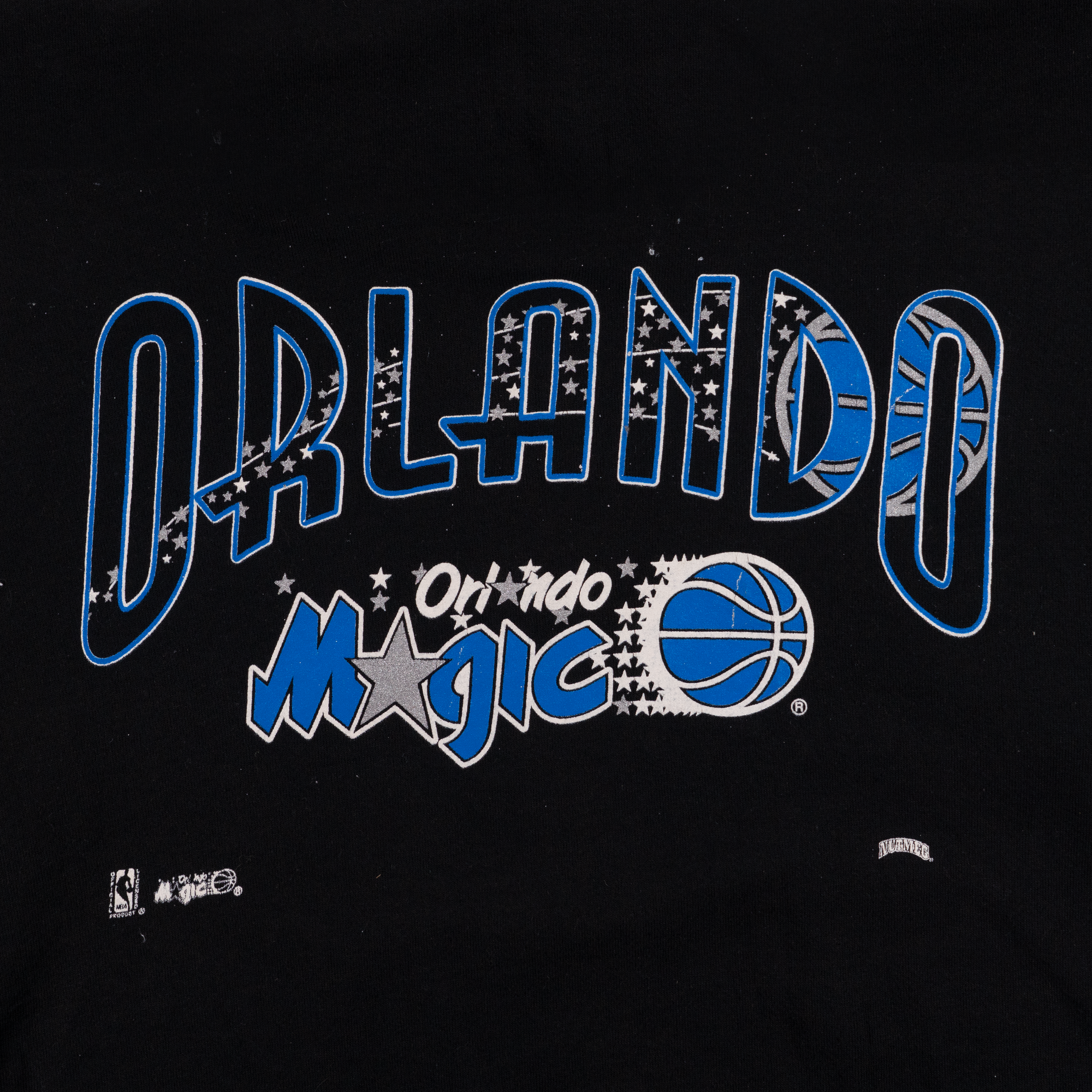 Orlando Magic 90's Logo NBA Crewneck Black-PLUS