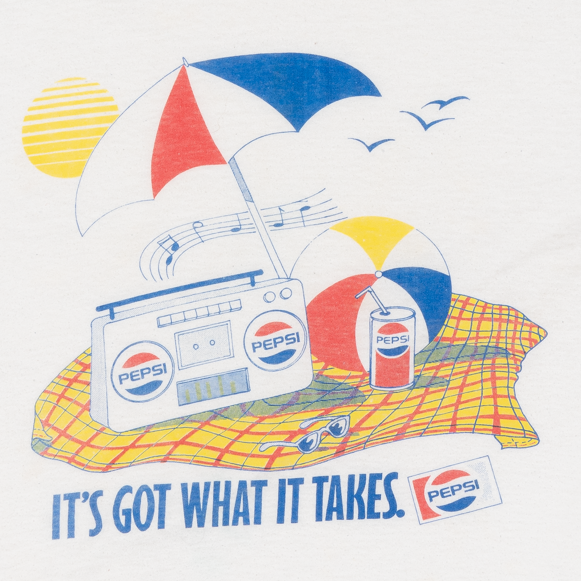 Pepsi It's Got What It Takes 90s Advertising Tee White-PLUS