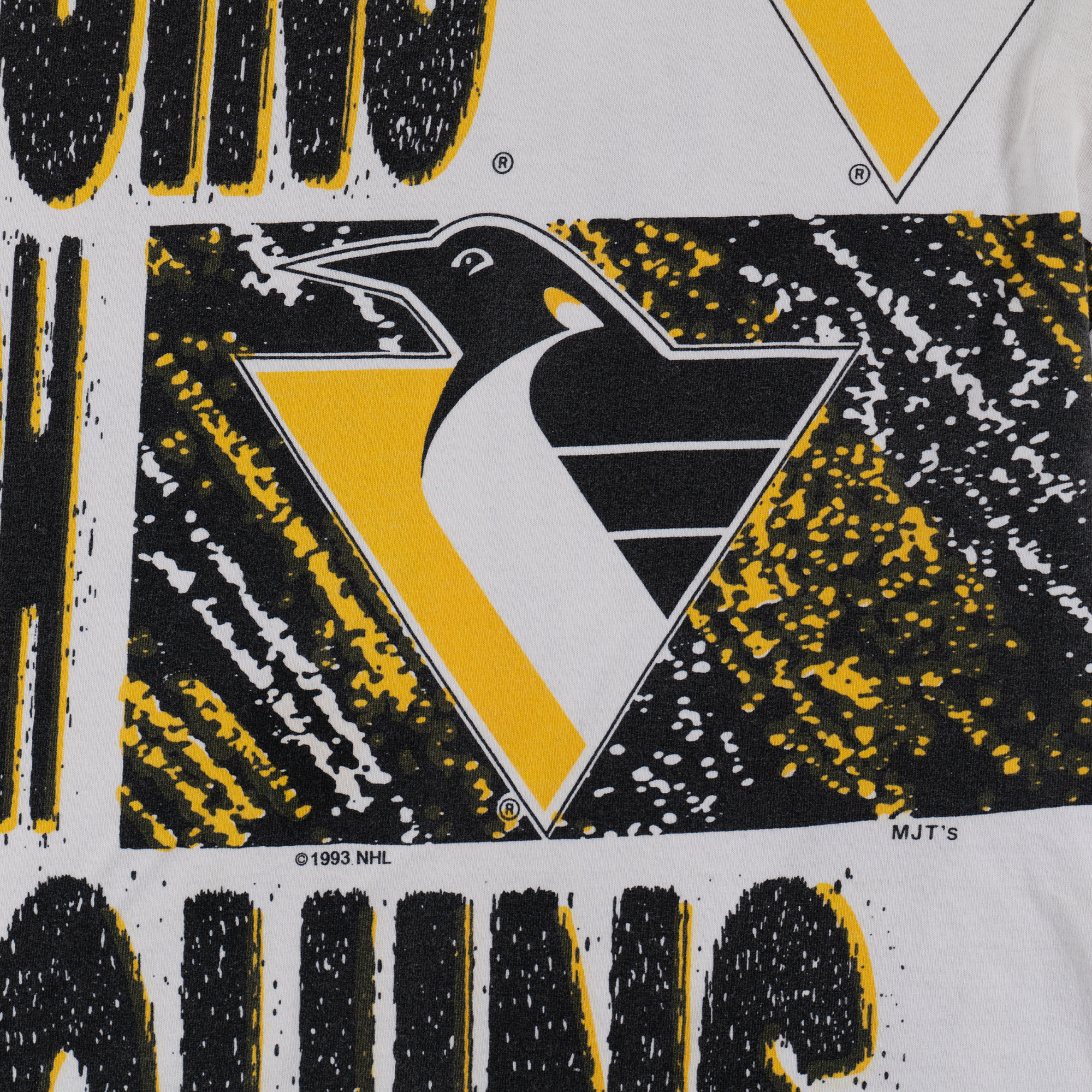Pittsburgh Penguins 1993 All Over Print Tee White-PLUS