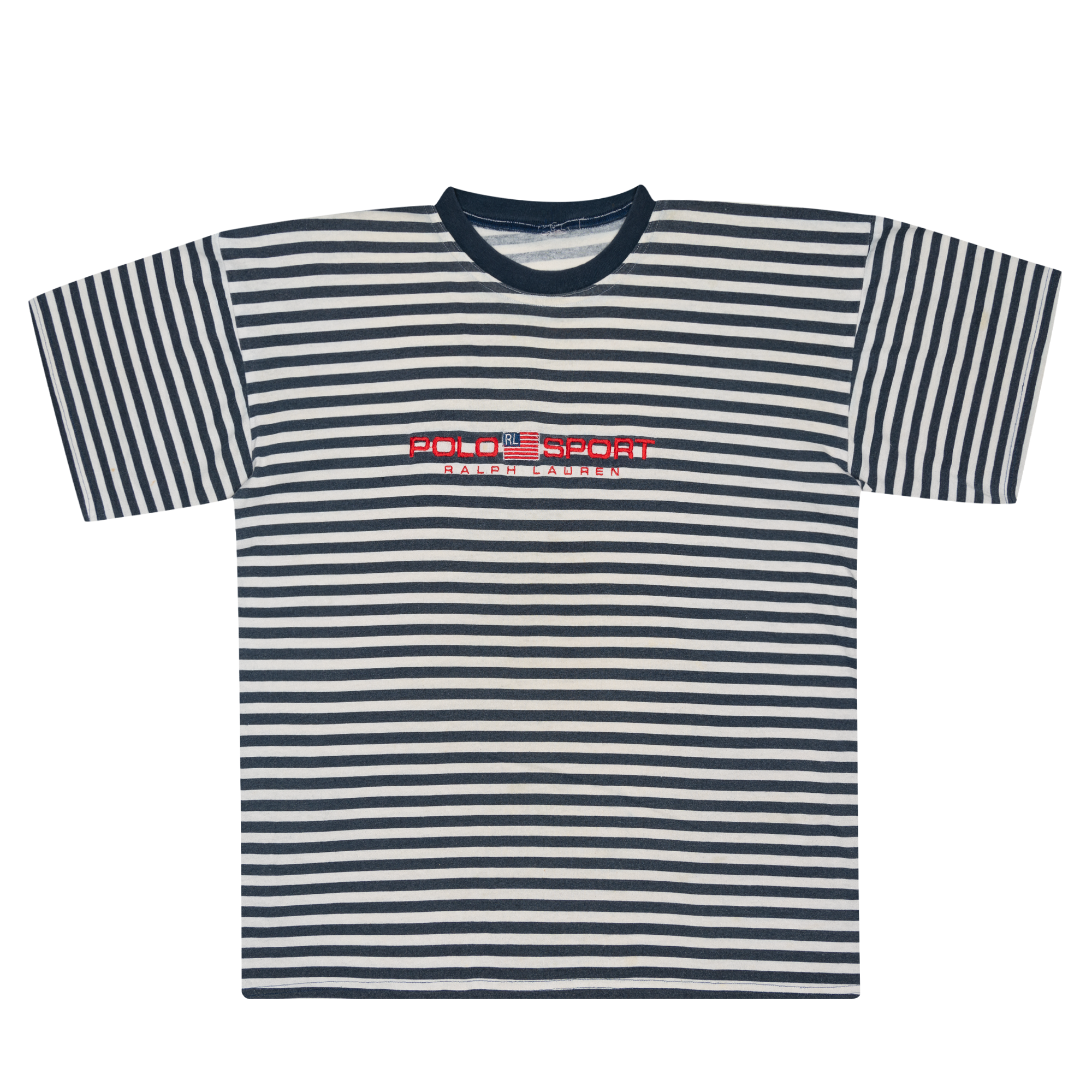 Polo Sport by Ralph Lauren Embroidered Striped Tee Navy-PLUS
