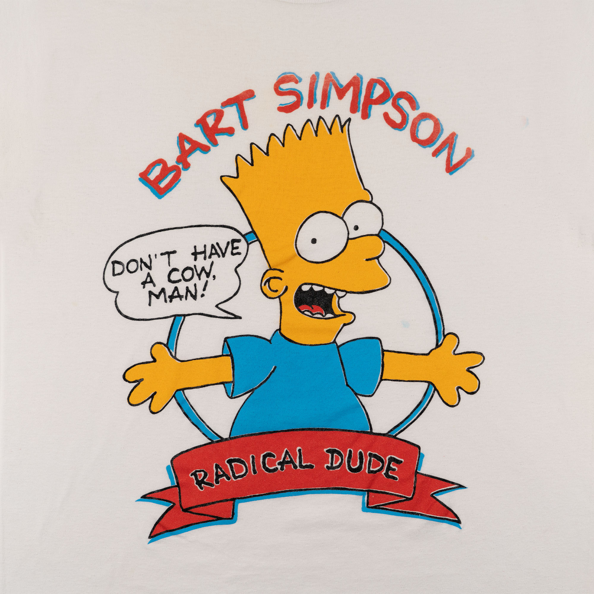 Bart Simpson "Radical Dude" Tee White-PLUS