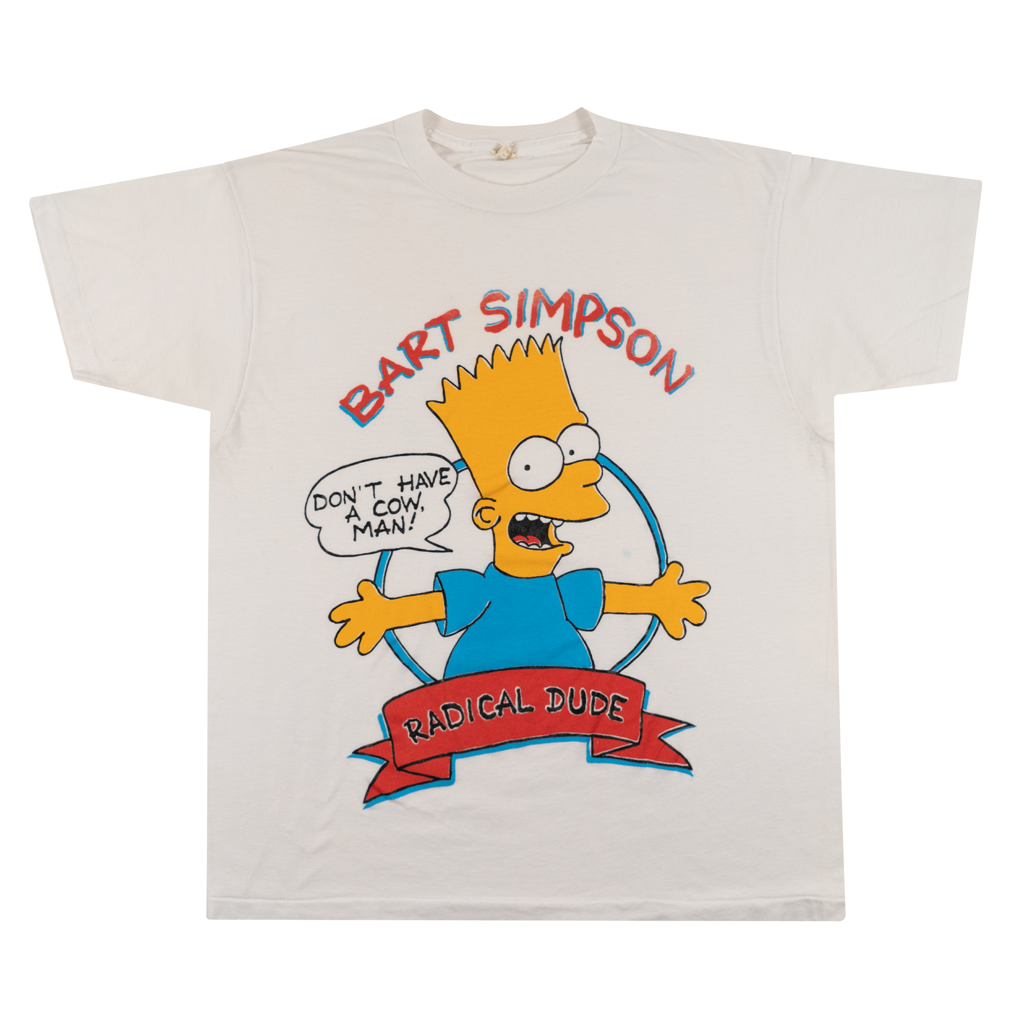 Bart Simpson "Radical Dude" Tee White-PLUS