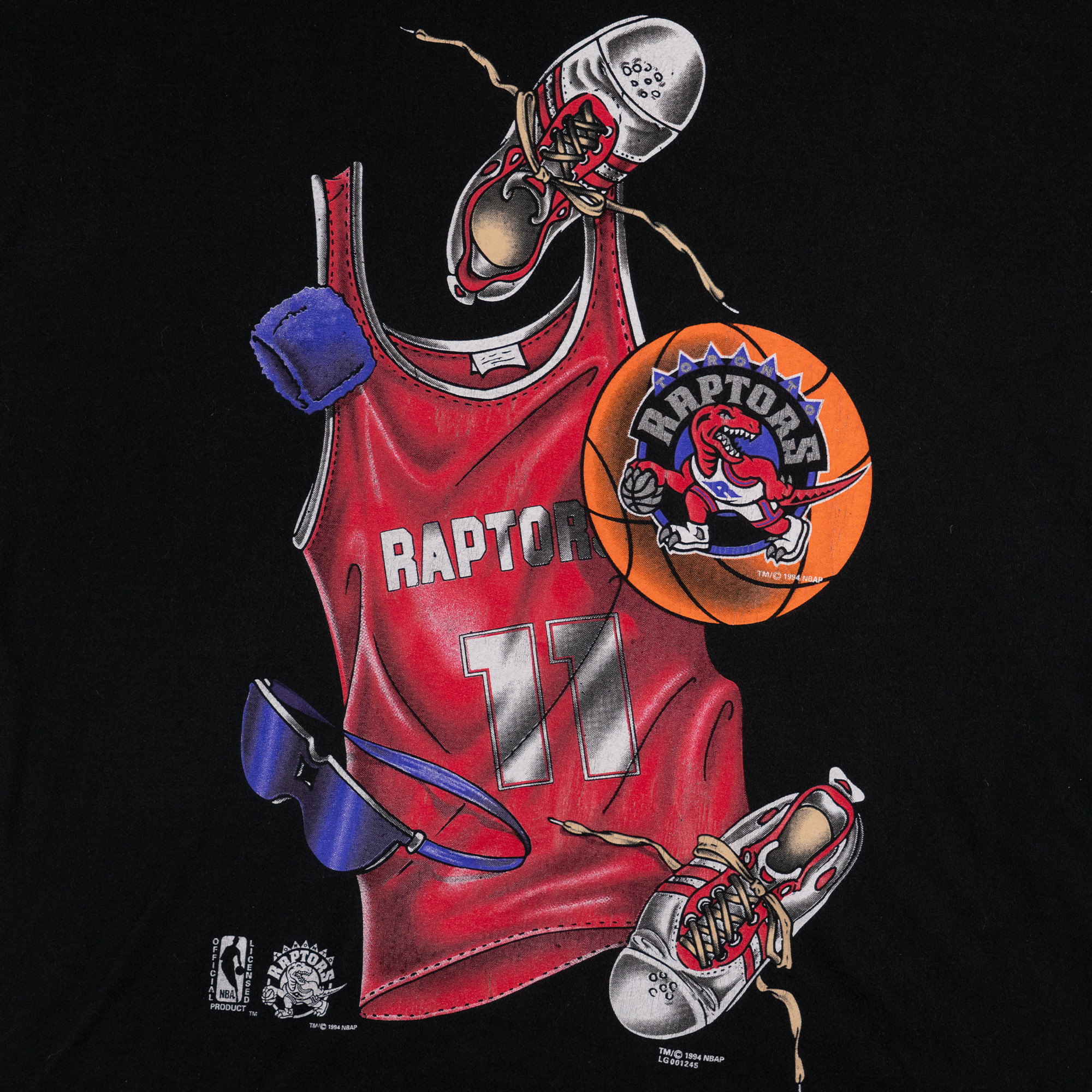 Toronto Raptors Outfit 1994 NBA Tee Black-PLUS