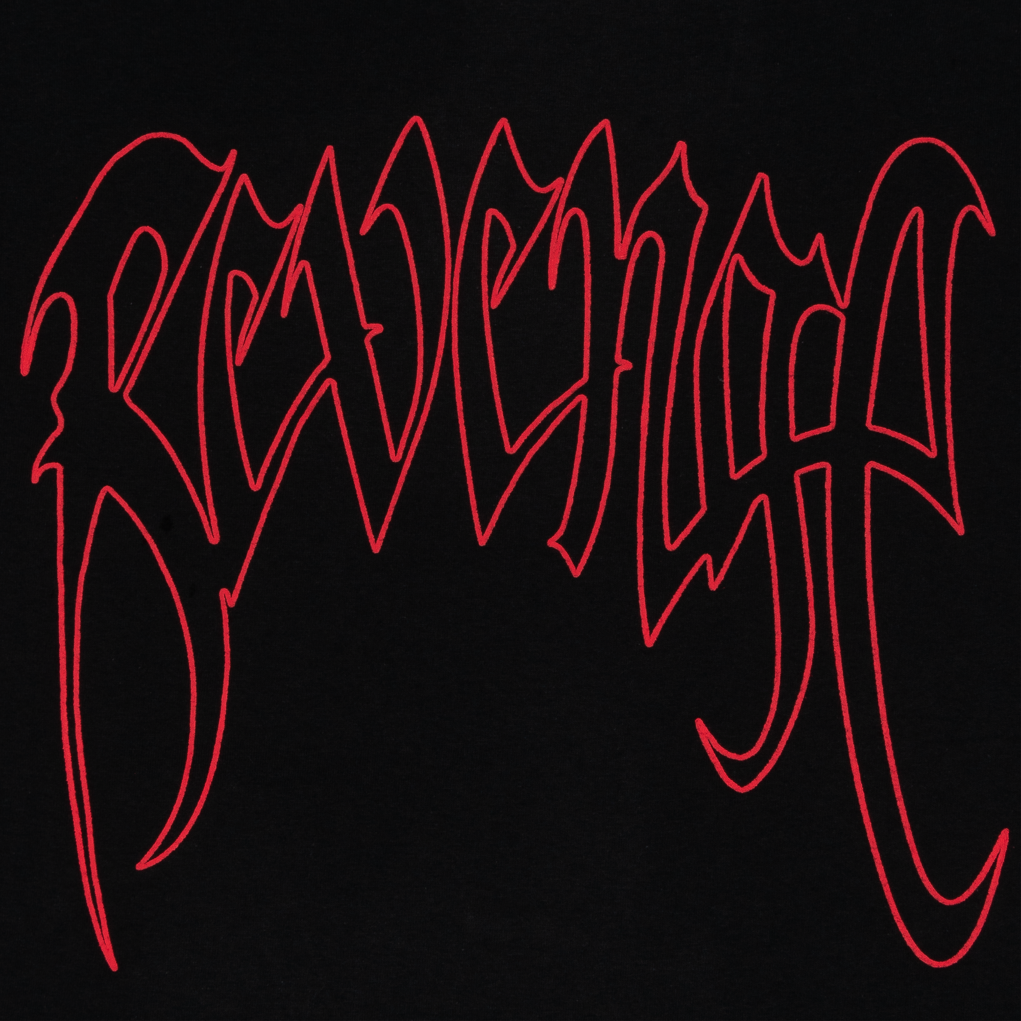 Revenge Red Arc Outline Tee Black | PLUS