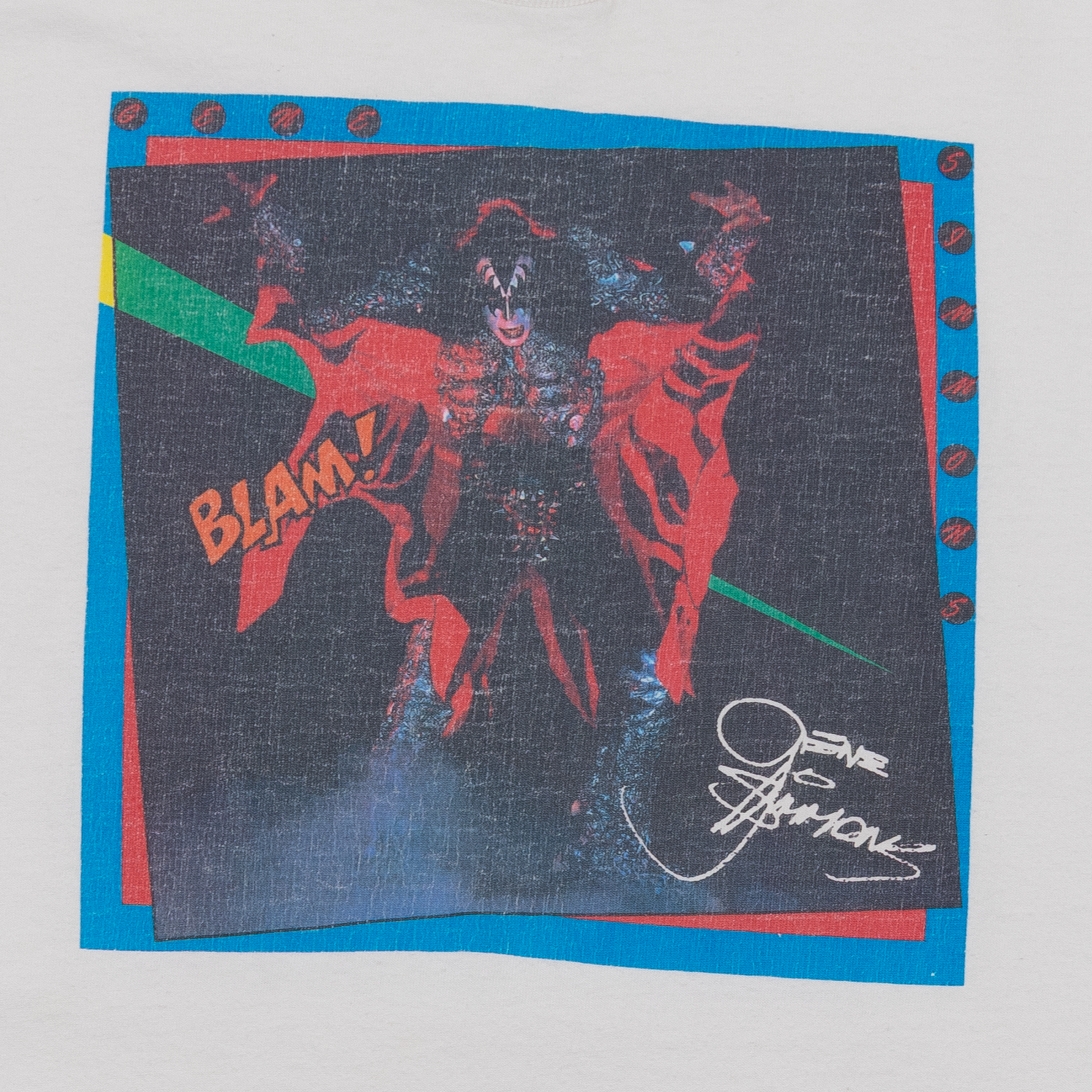 Gene Simmons "Blam!" 90's Tee White-PLUS