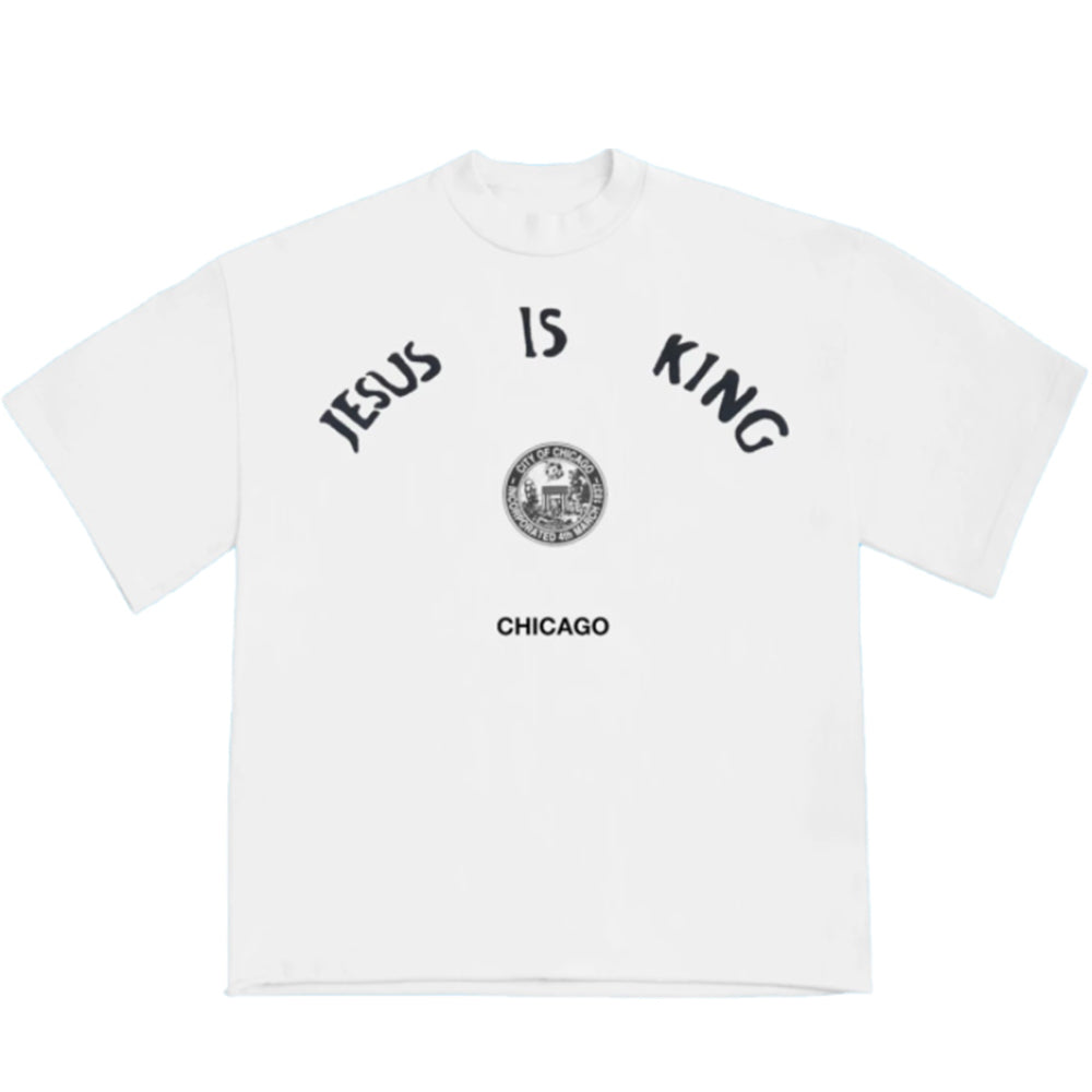 Kanye West Jesus Is King Chicago Seal T-Shirt White-PLUS