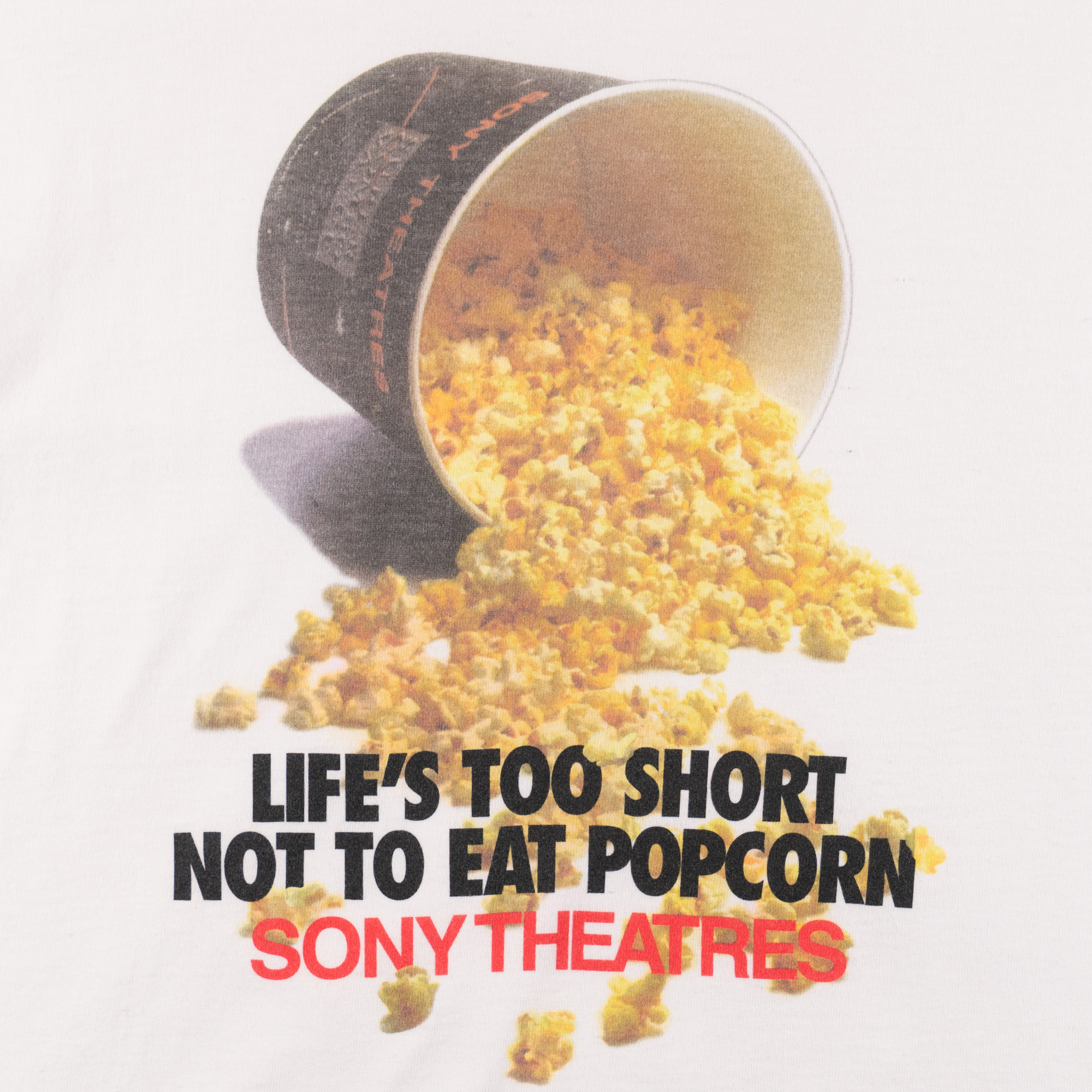 Sony Theatres Popcorn Advertisement Tee White-PLUS