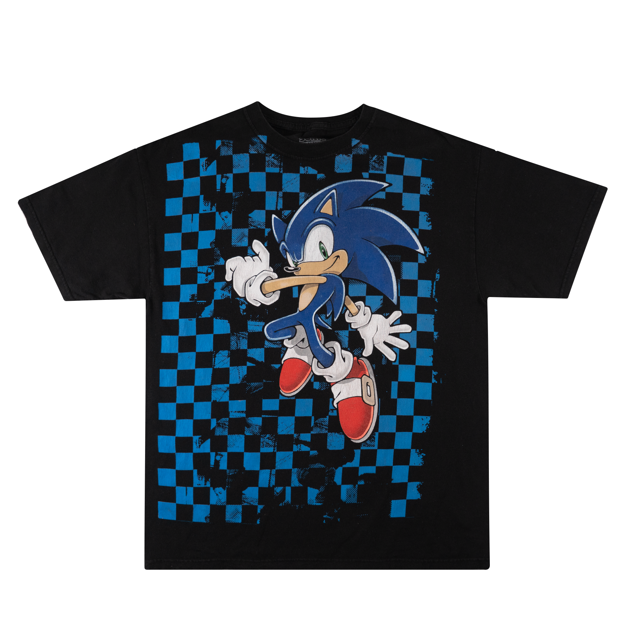 Sonic The Hedgehog Solo Full Front Print Tee Black-PLUS