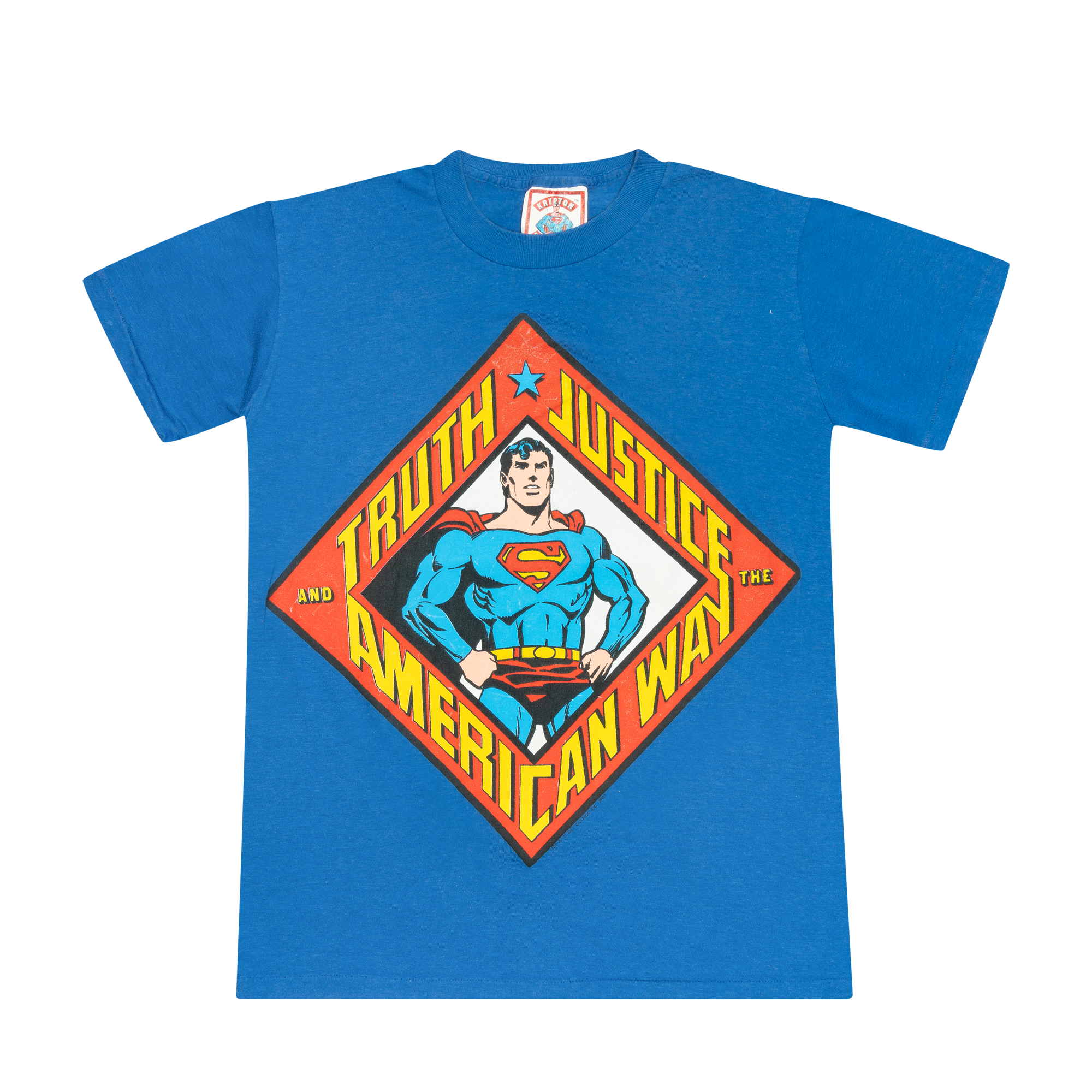 Superman The American Way 1987 DC Comics Tee Blue-PLUS