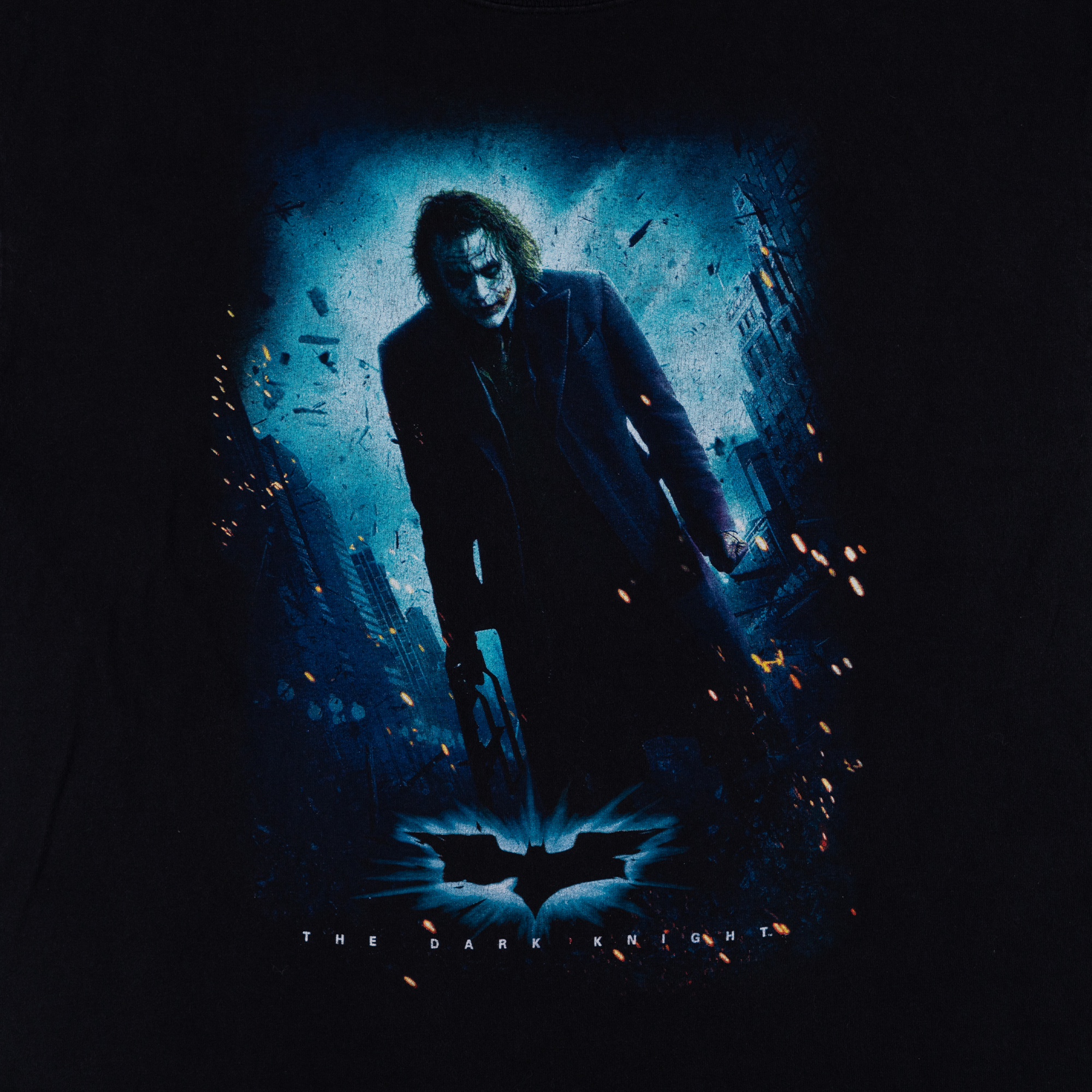 The Dark Knight Joker Movie Promo Tee Black-PLUS