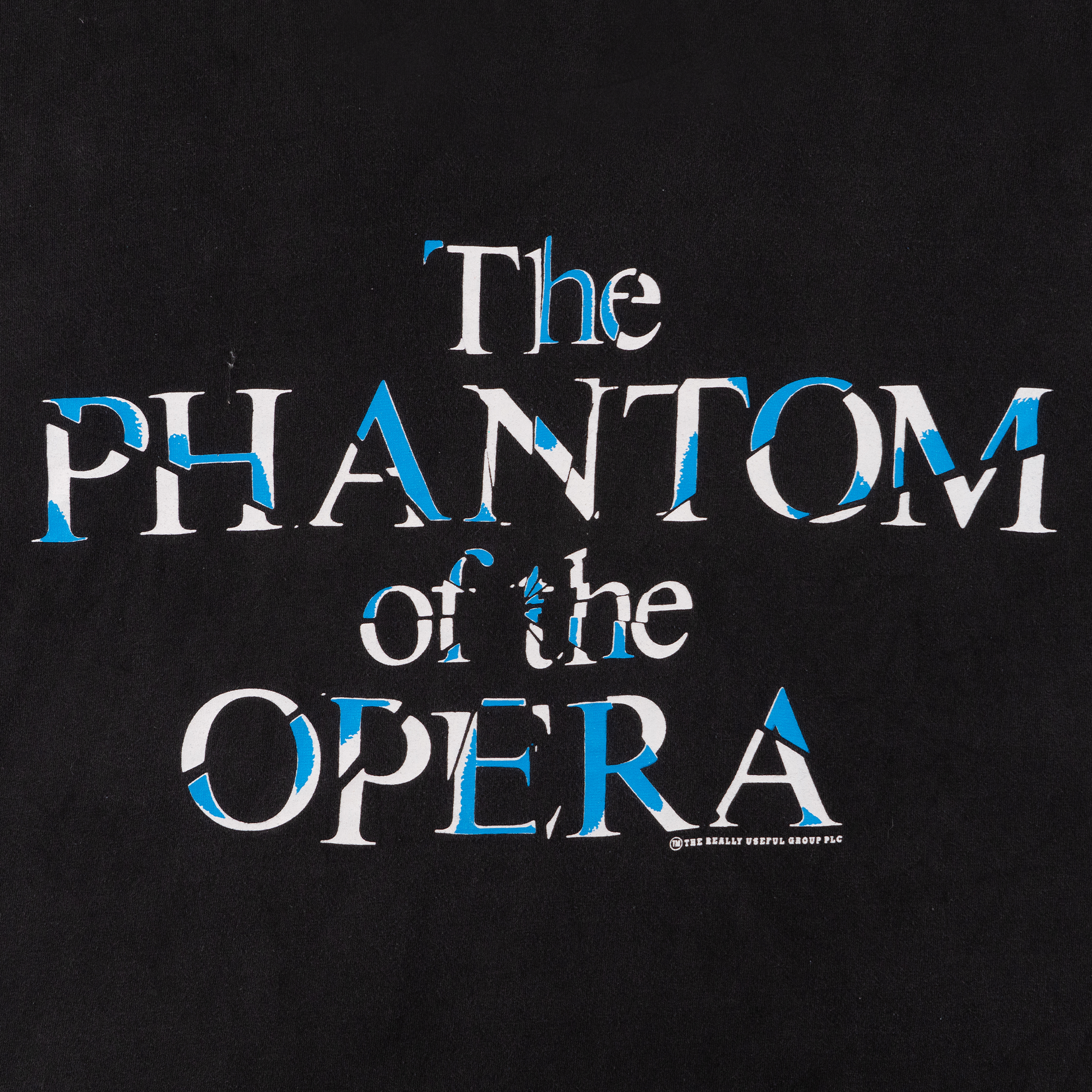 Phantom of the Opera Shattered Glass Big Front Logo Tee Black-PLUS