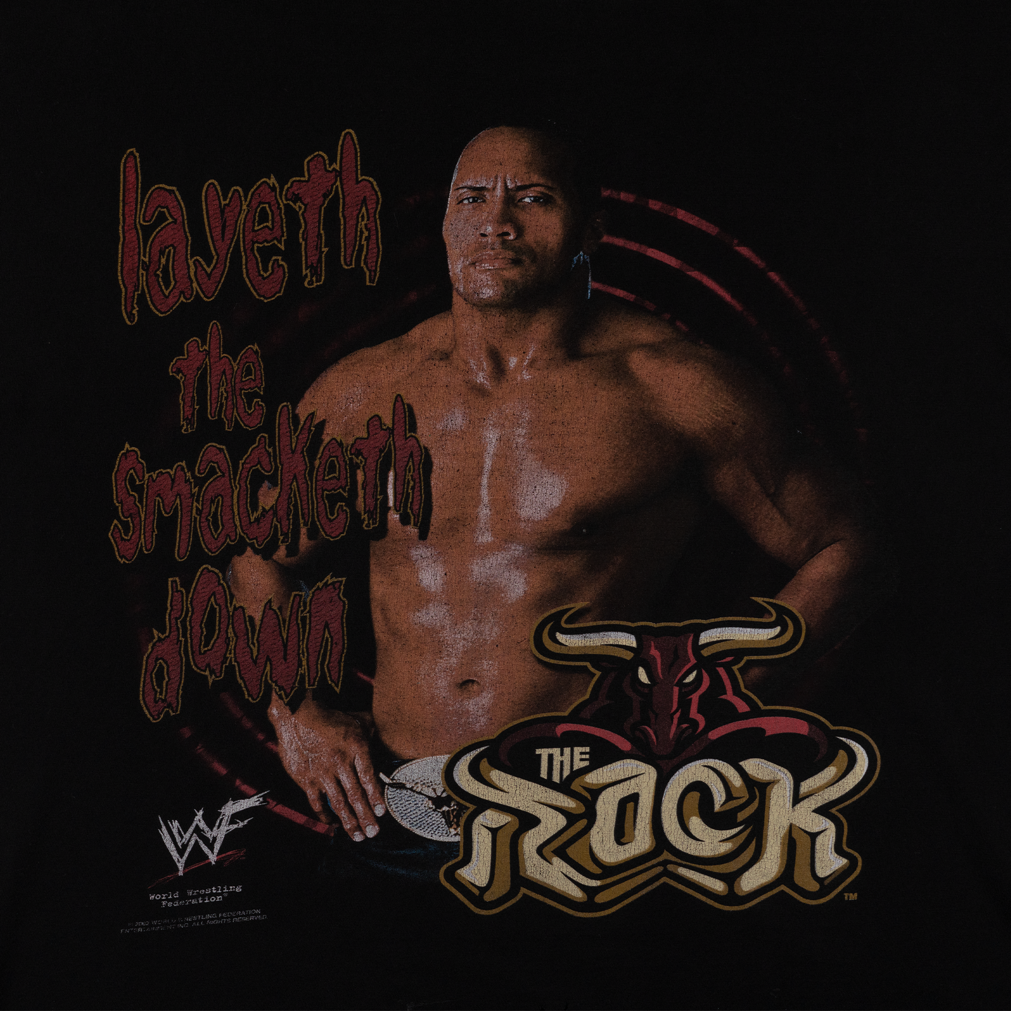 The Rock Layeth The Smacketh Down Tee Black-PLUS