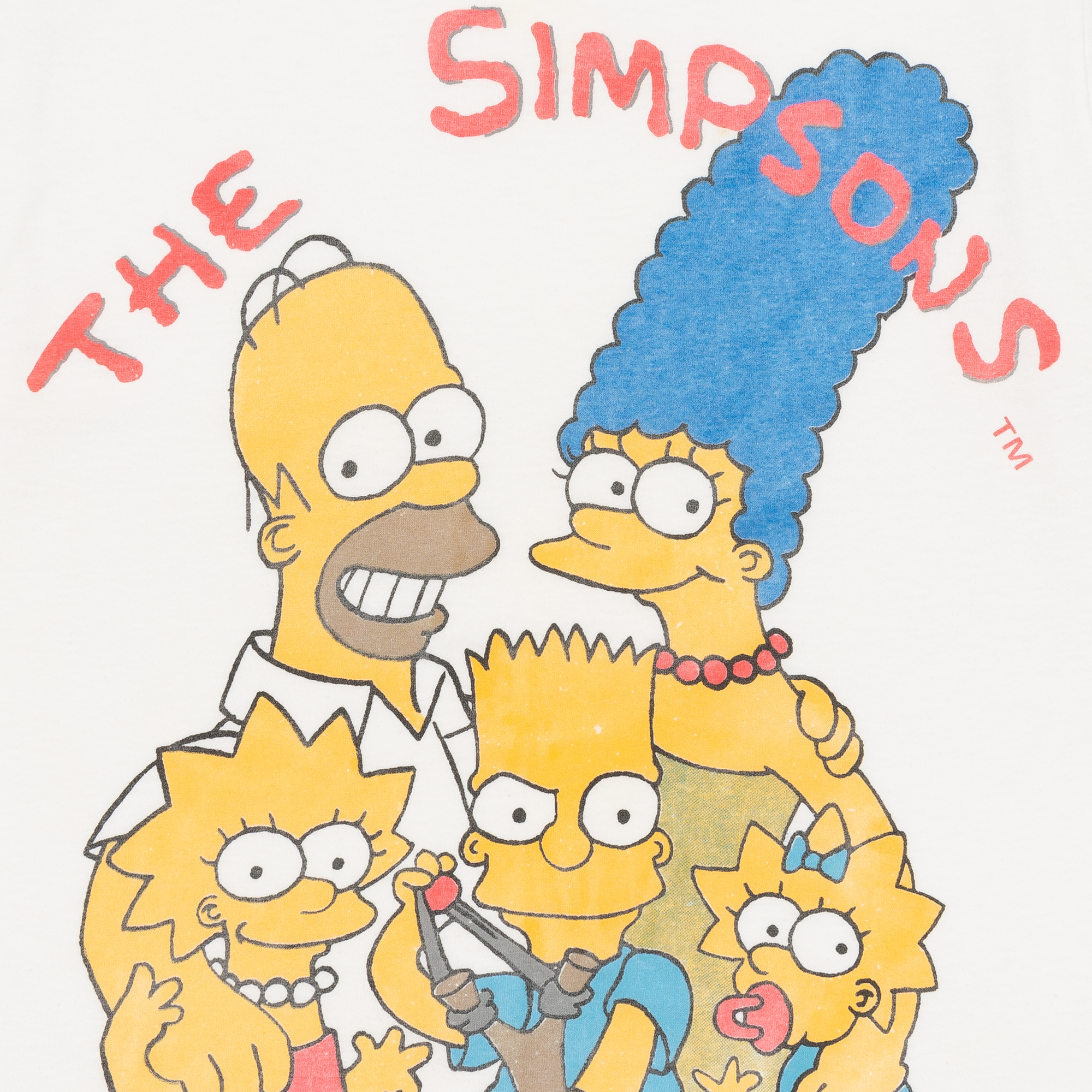 "The Simpsons" Family Photo 1990 Tee White-PLUS
