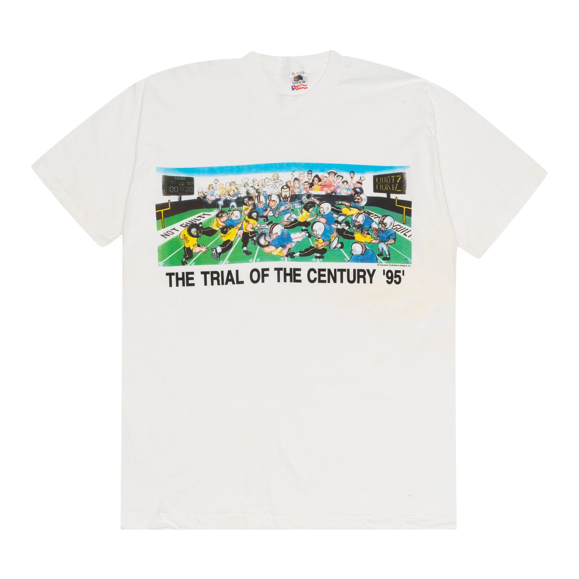 OJ Simpson "The Trial of The Century" 1995 Tee White-PLUS