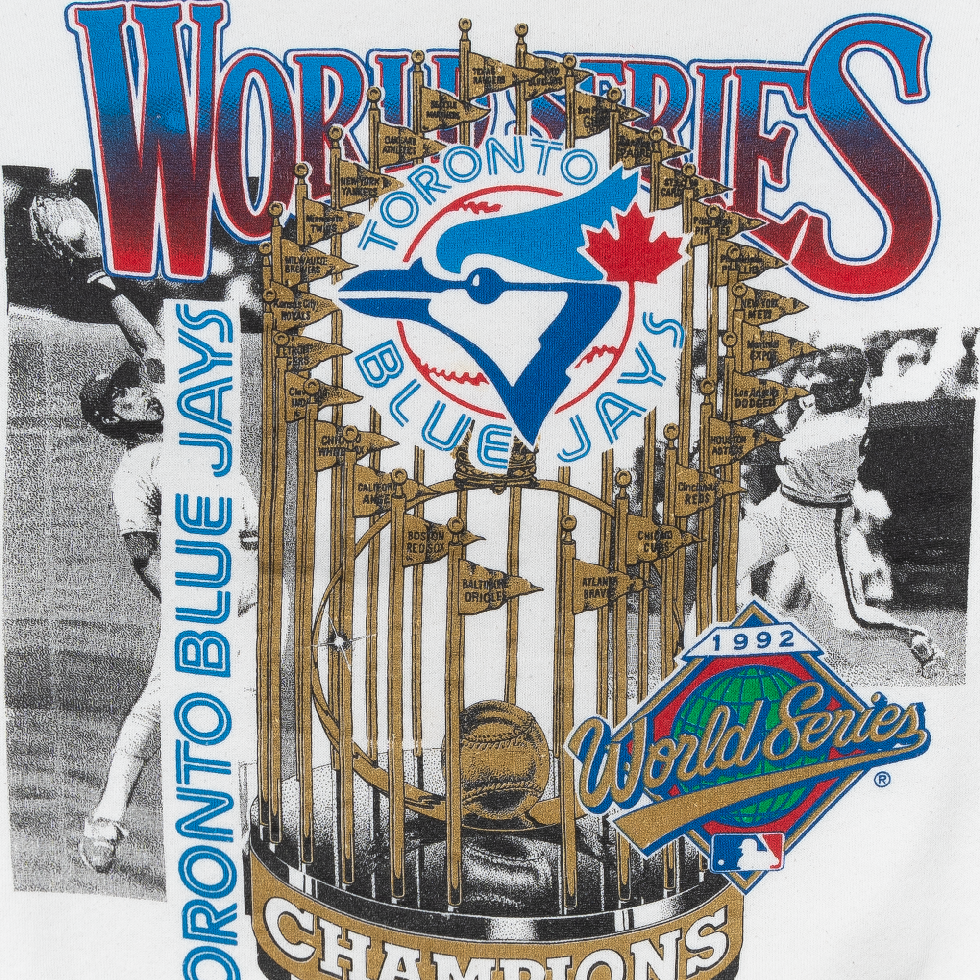 Toronto Blue Jays World Champions Trophy 1992 MLB Crewneck White-PLUS