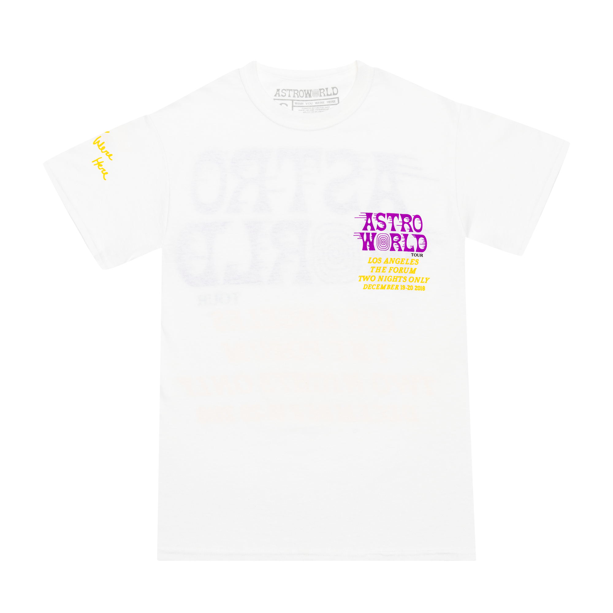 Travis Scott Astroworld LA Exclusive T-Shirt White-PLUS