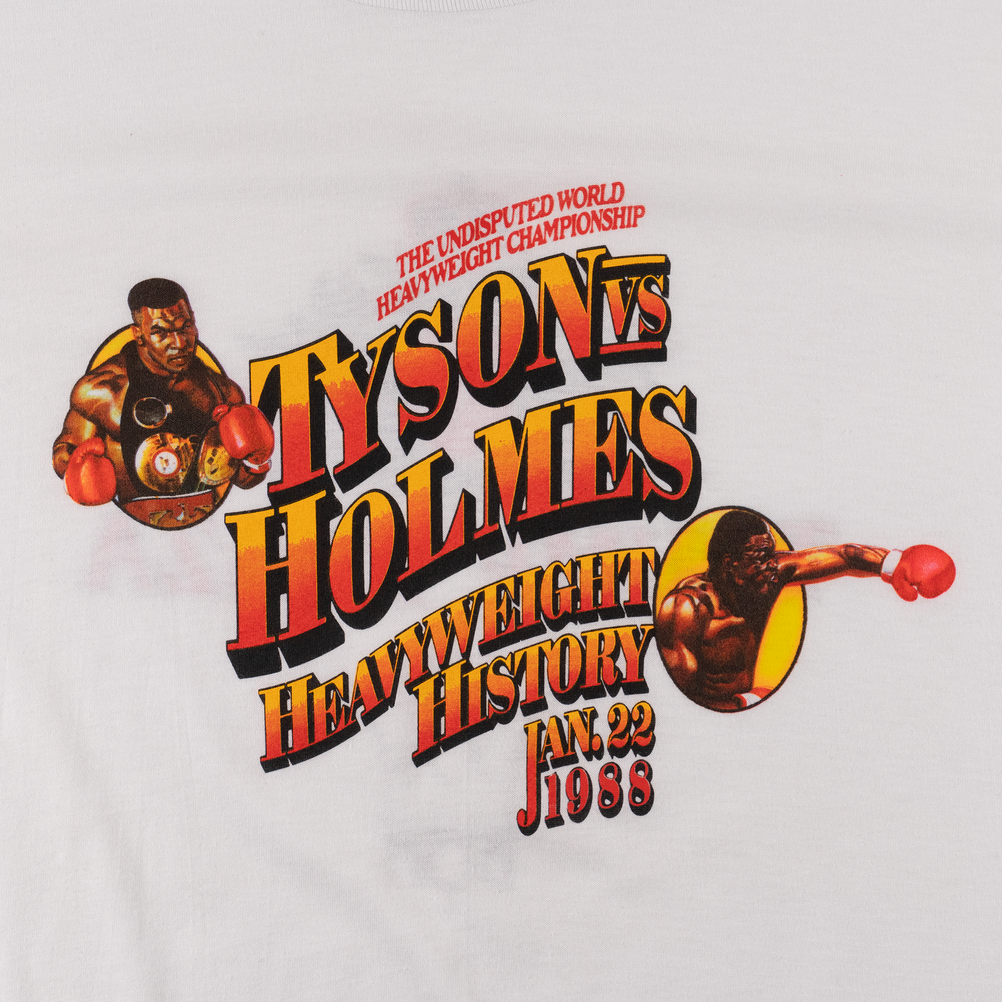 Tyson Vs Holmes 1988 Tee White-PLUS