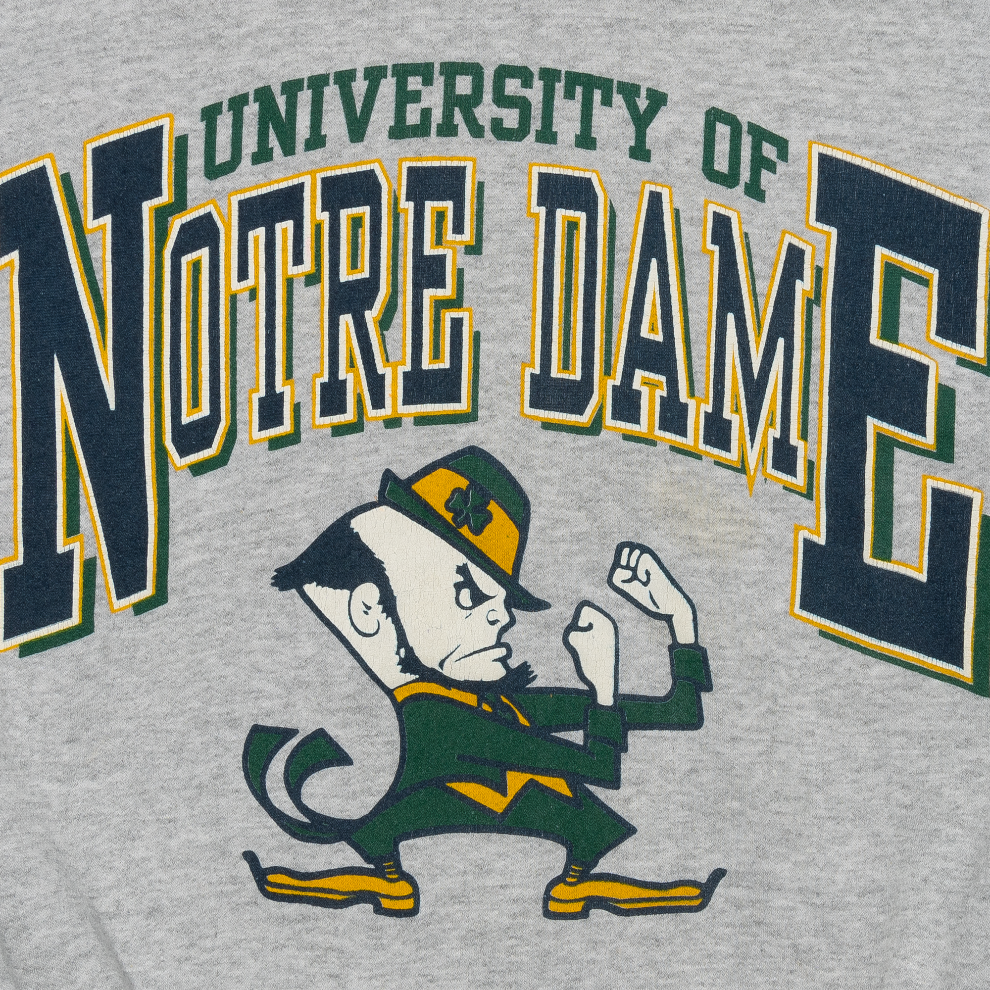 University of Notre Dame Giardini Collegiate Crewneck Grey-PLUS