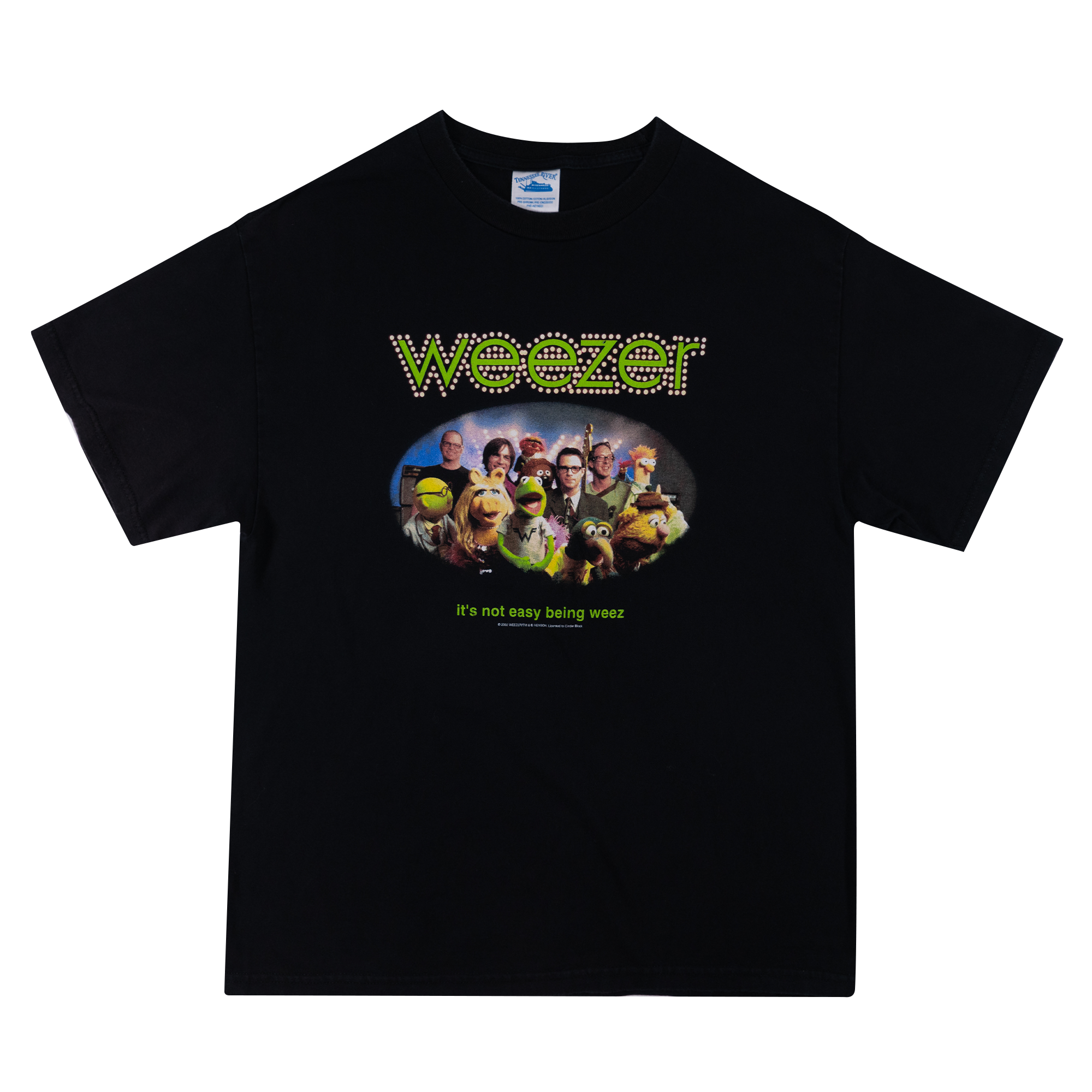 Weezer It's Not Easy Being Weez 2002 Tee Black-PLUS
